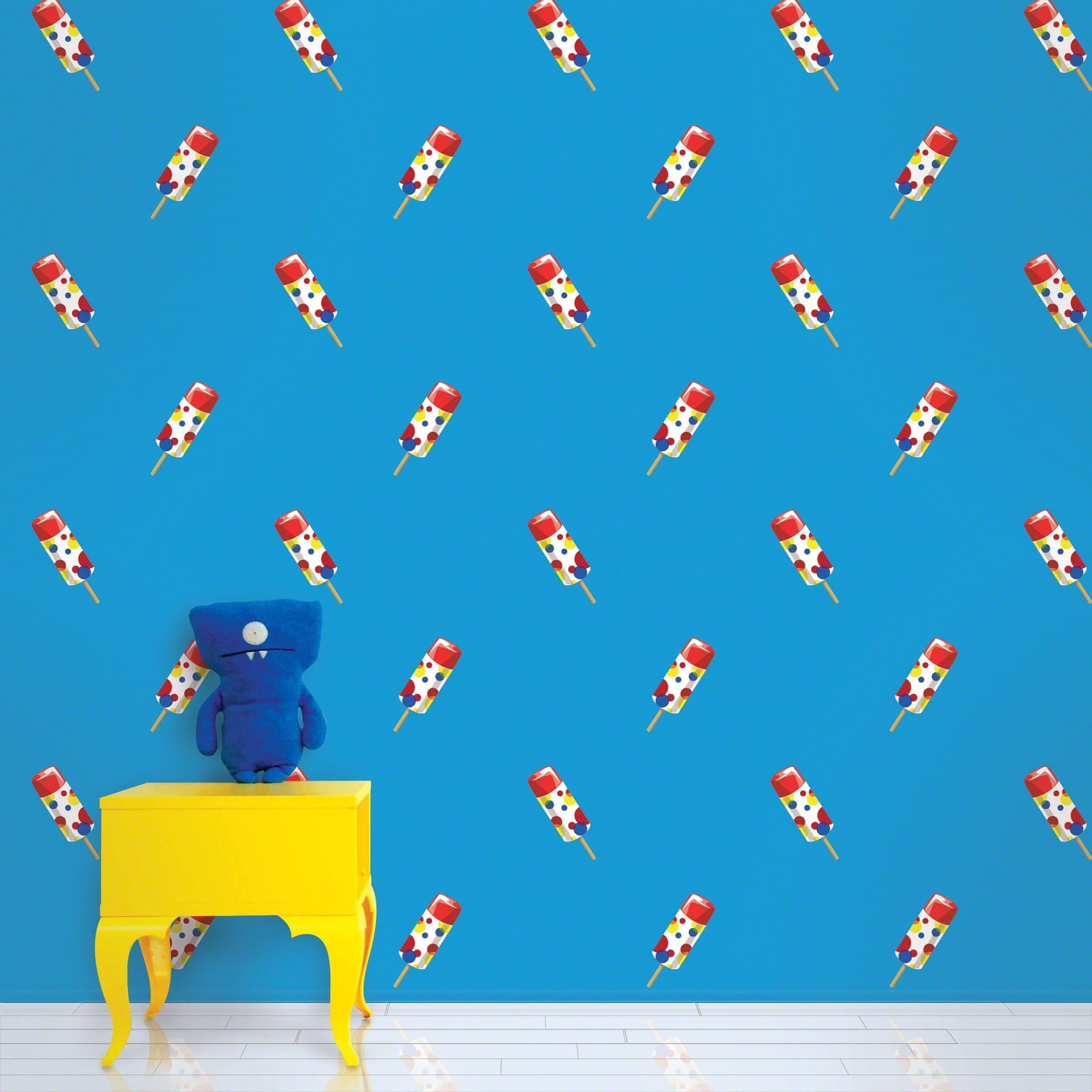 Push Pops Blue Removable Wallpaper