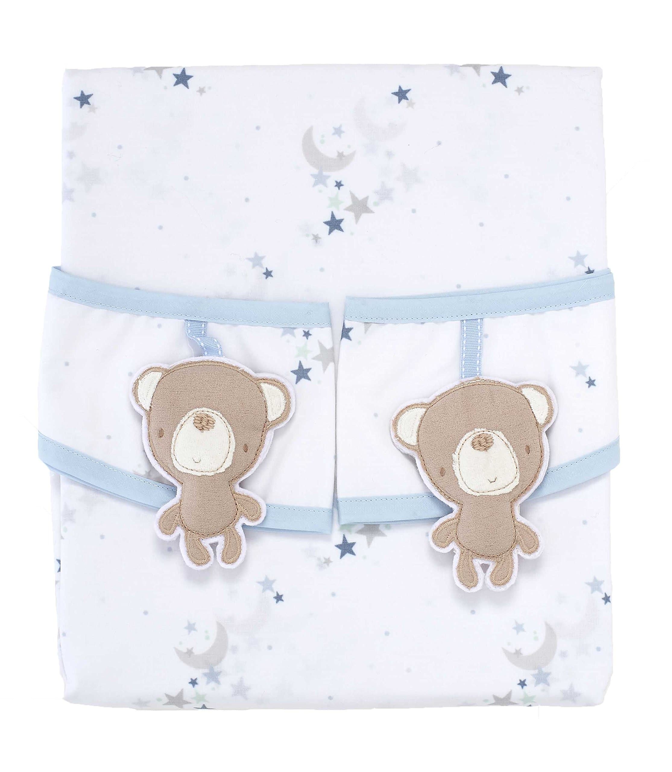 Silver Cloud Little Star Curtains and Tiebacks