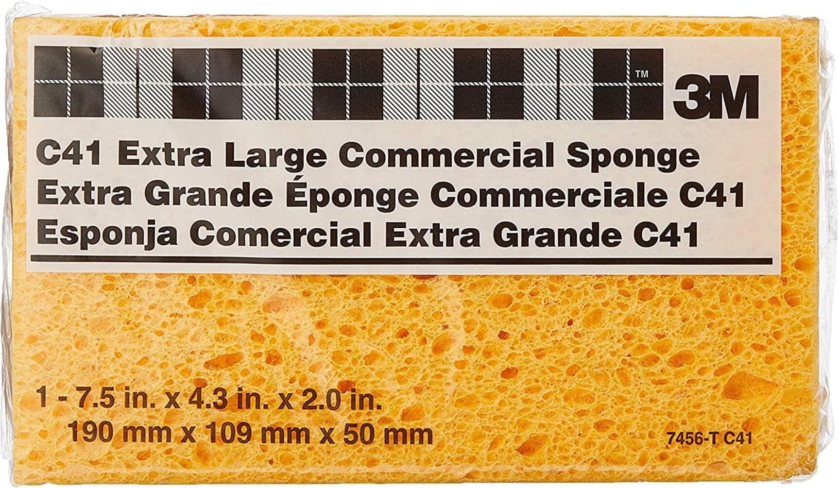 3M Extra Large Commercial Sponge – Durable, Highly Absorbent Cleaning Sponge for Heavy-Duty Tasks
