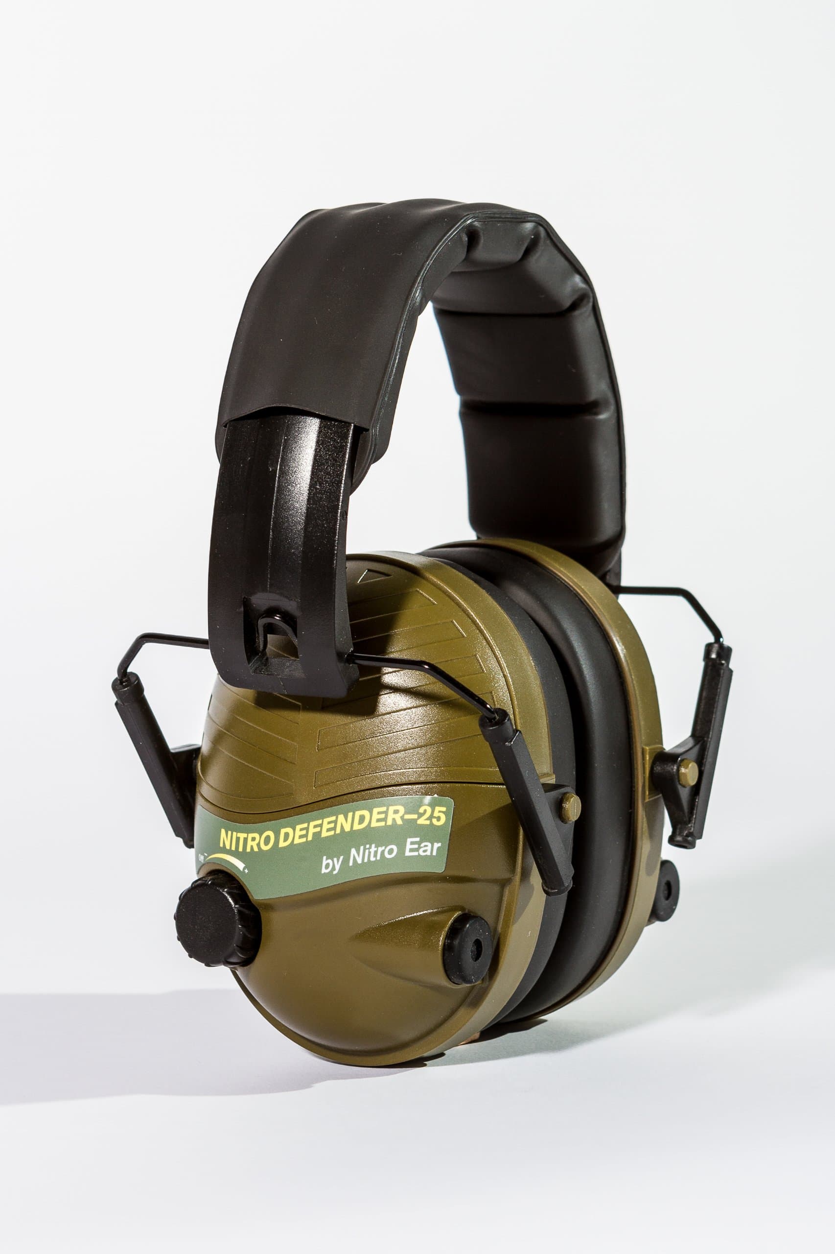 Nitro Ear Defender-25 Electronic Earmuffs, One Size, O.D. Green