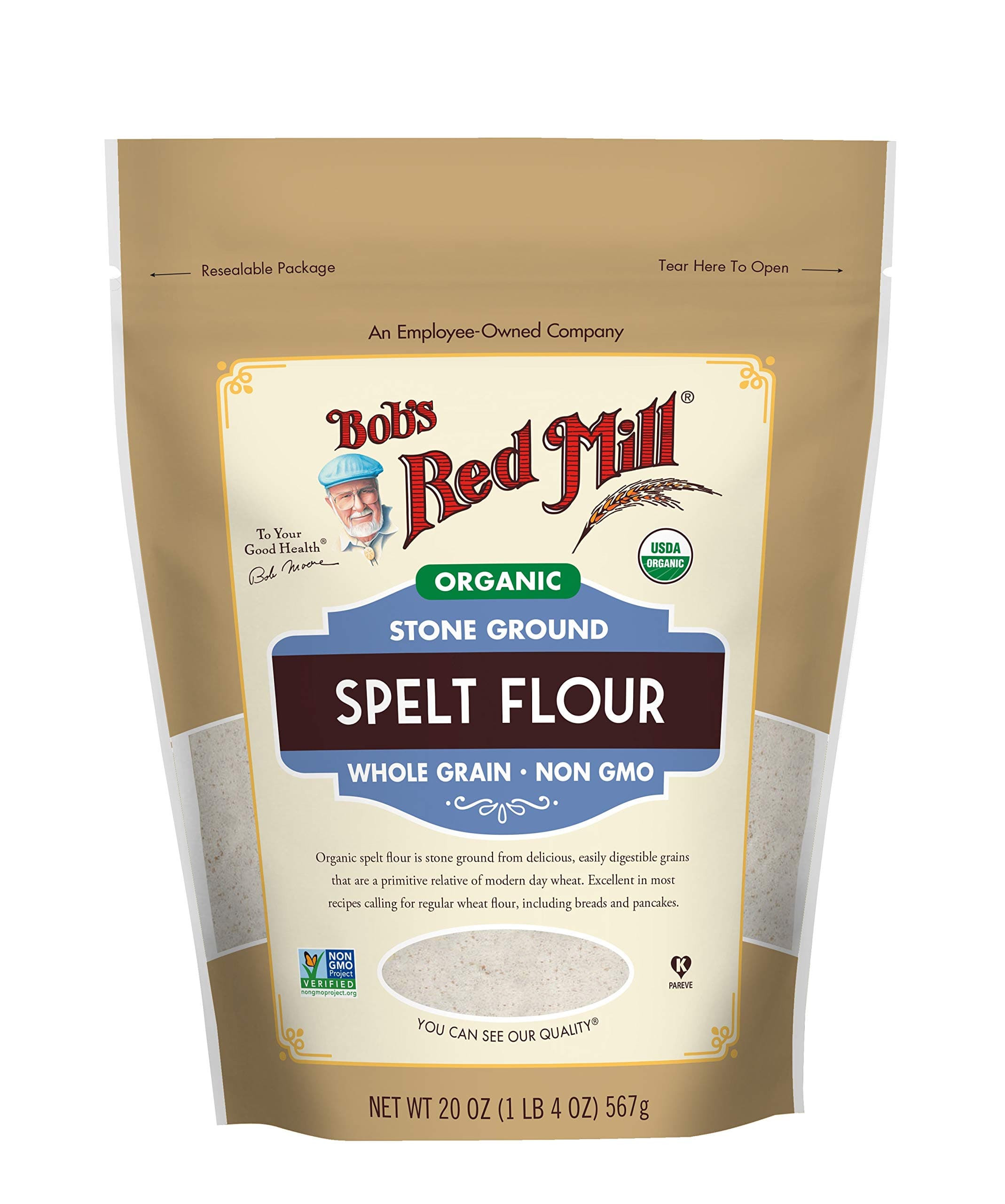 Organic Spelt Flour, 20 Oz
