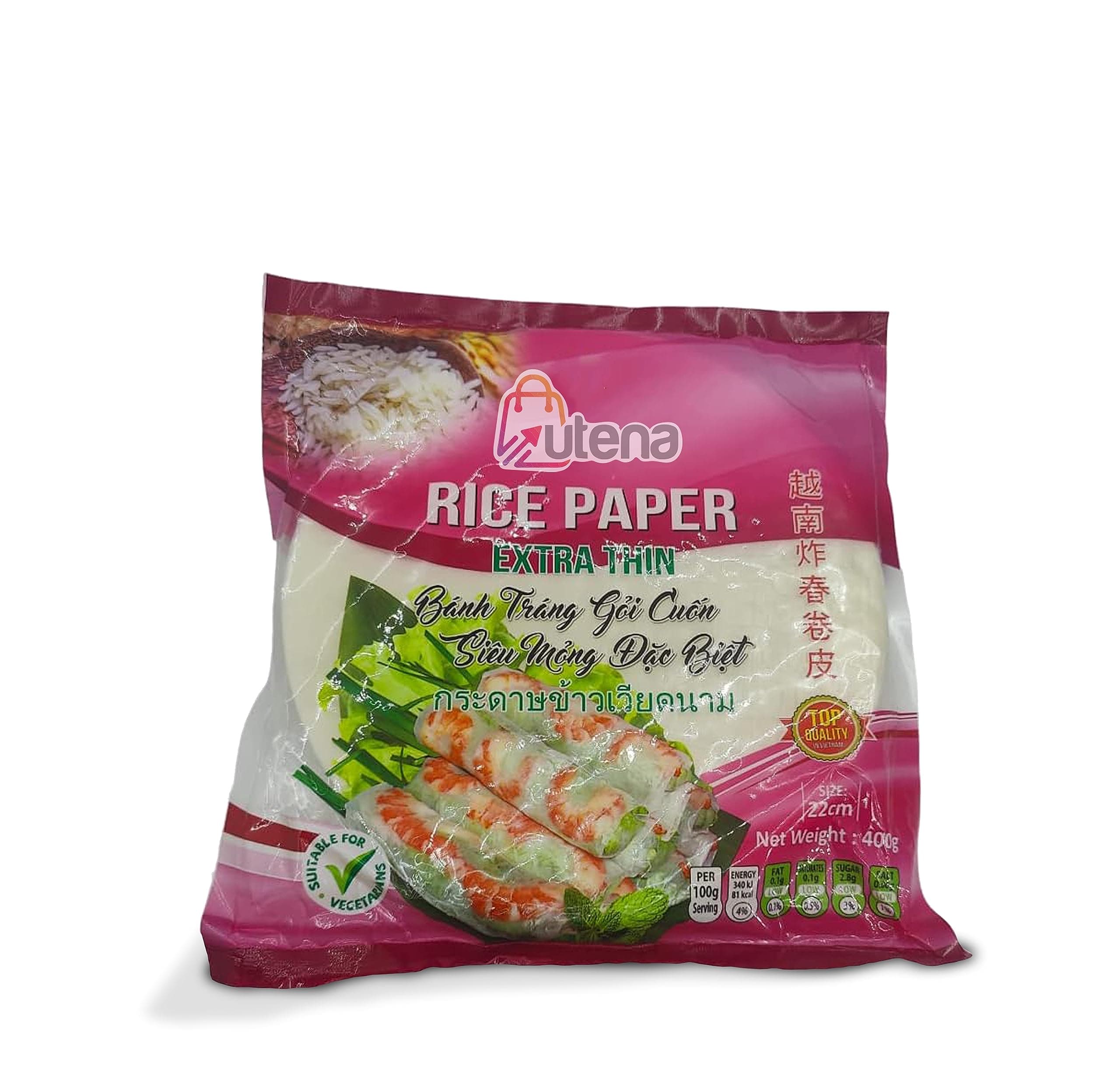 Vietnamese Rice Paper - Great for Spring Roll - Spring roll - 22 cm - Pack of 400g