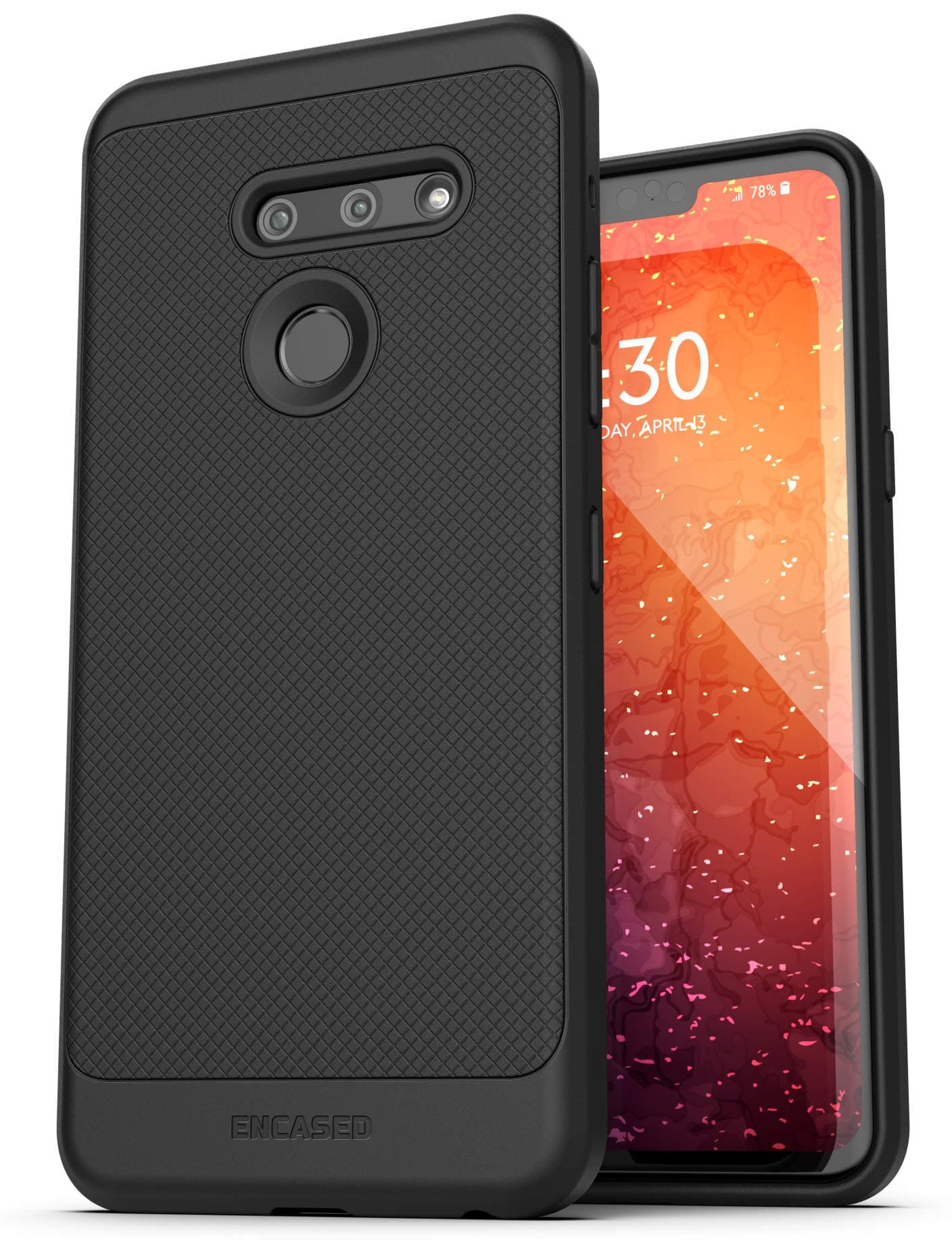 Thin Armor for LG G8 ThinQ Case (Slim Fit) Flexible Grip Cover - Black