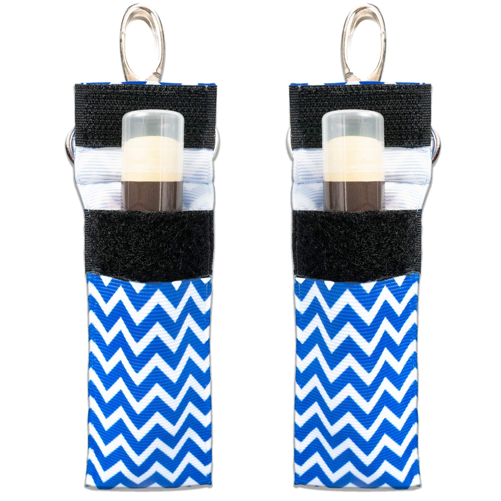 Chapstick KeyChain Holder With Secure Close Lid. 2 Pack Lip Balm Holder.