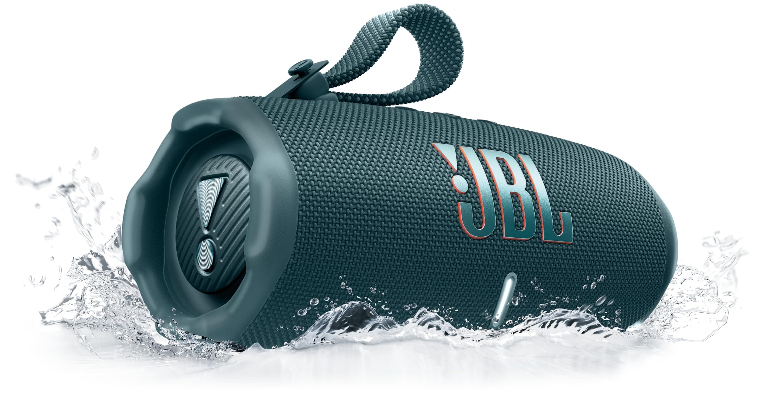 Charge 6 - Portable Waterproof & Drop-Proof Bluetooth Speaker, Bold JBL Pro Sound with AI Sound Boost, 28Hrs of Playtime, Built-in powerbank & Comes with a Sturdy/Removable Carrying Strap (Blue)