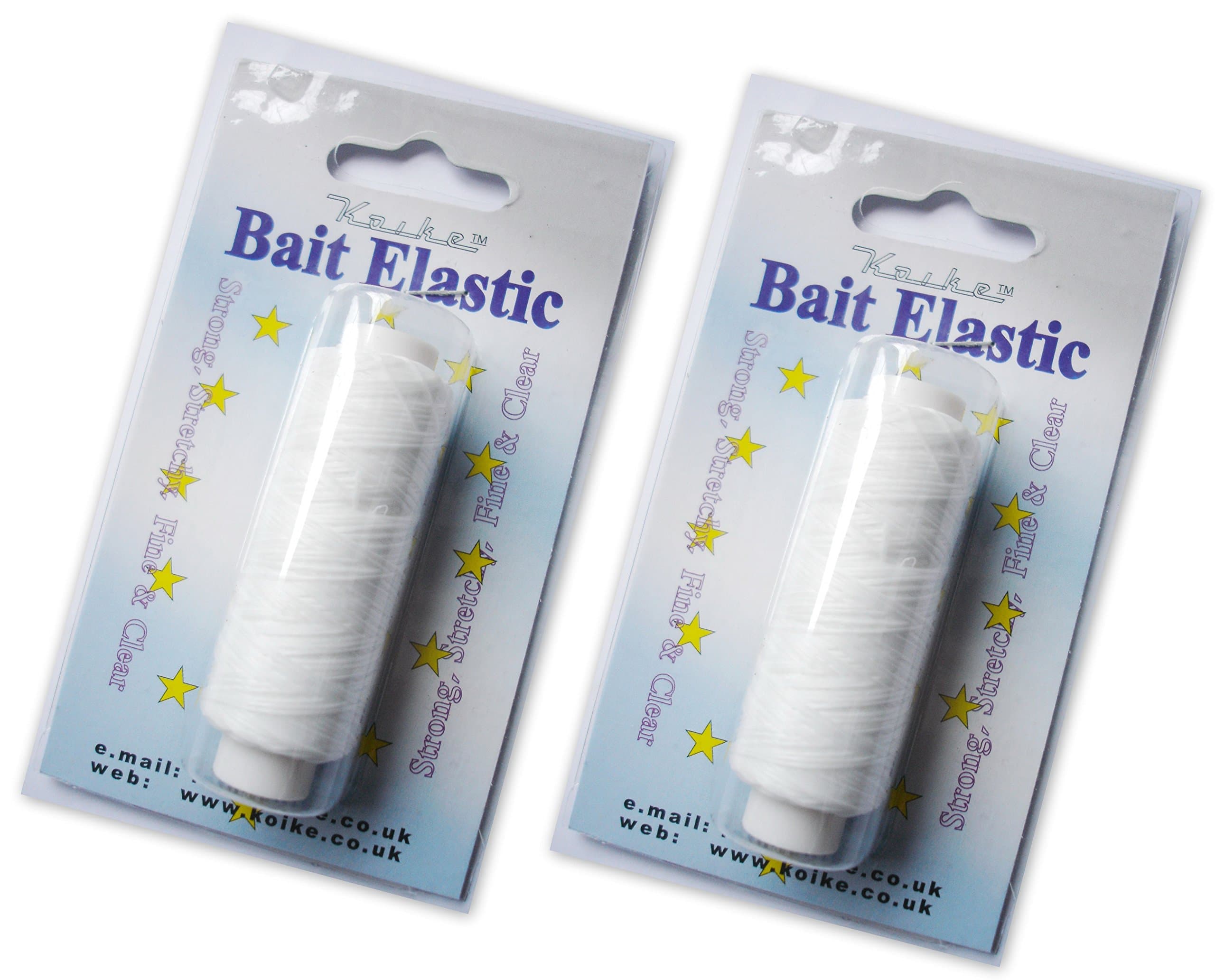 Medium Bait Elastic 2 x 250m Spools Dead Bait Sea & Coarse Fishing Rigs. - Save Bait! Shrimps, squid, crab, fish etc.