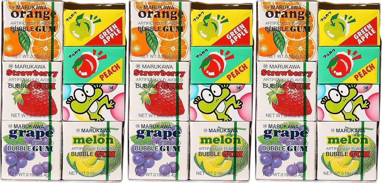 Marukawa 7 Pack Bubble Gum 1.29oz (3 Pack)