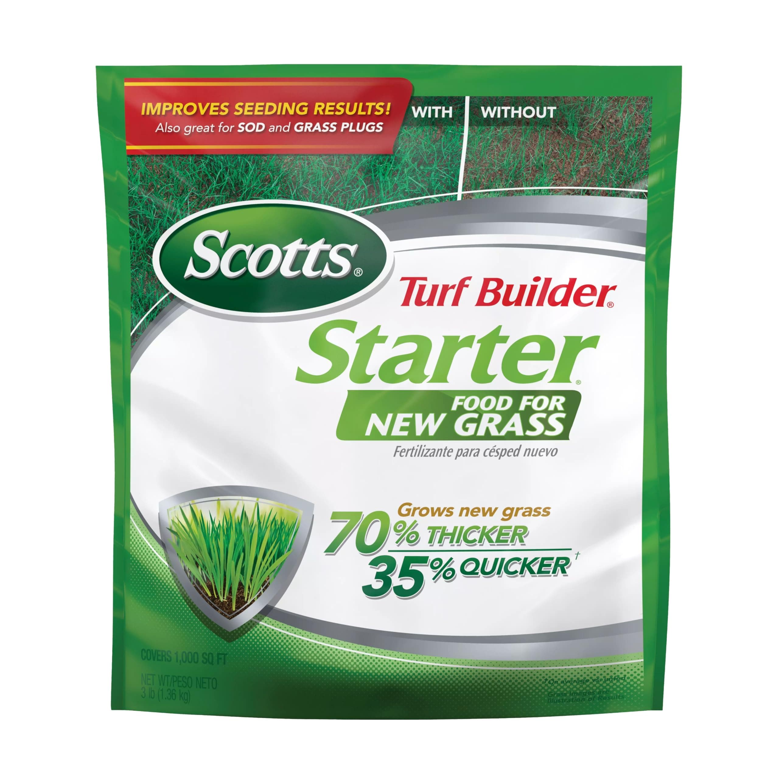 Scotts Turf Builder Lawn Food - Starter Food for New Grass, 1,000-sq ft (Lawn Fertilizer for Newly Planted Grass) (Not Sold in Pinellas County, FL)