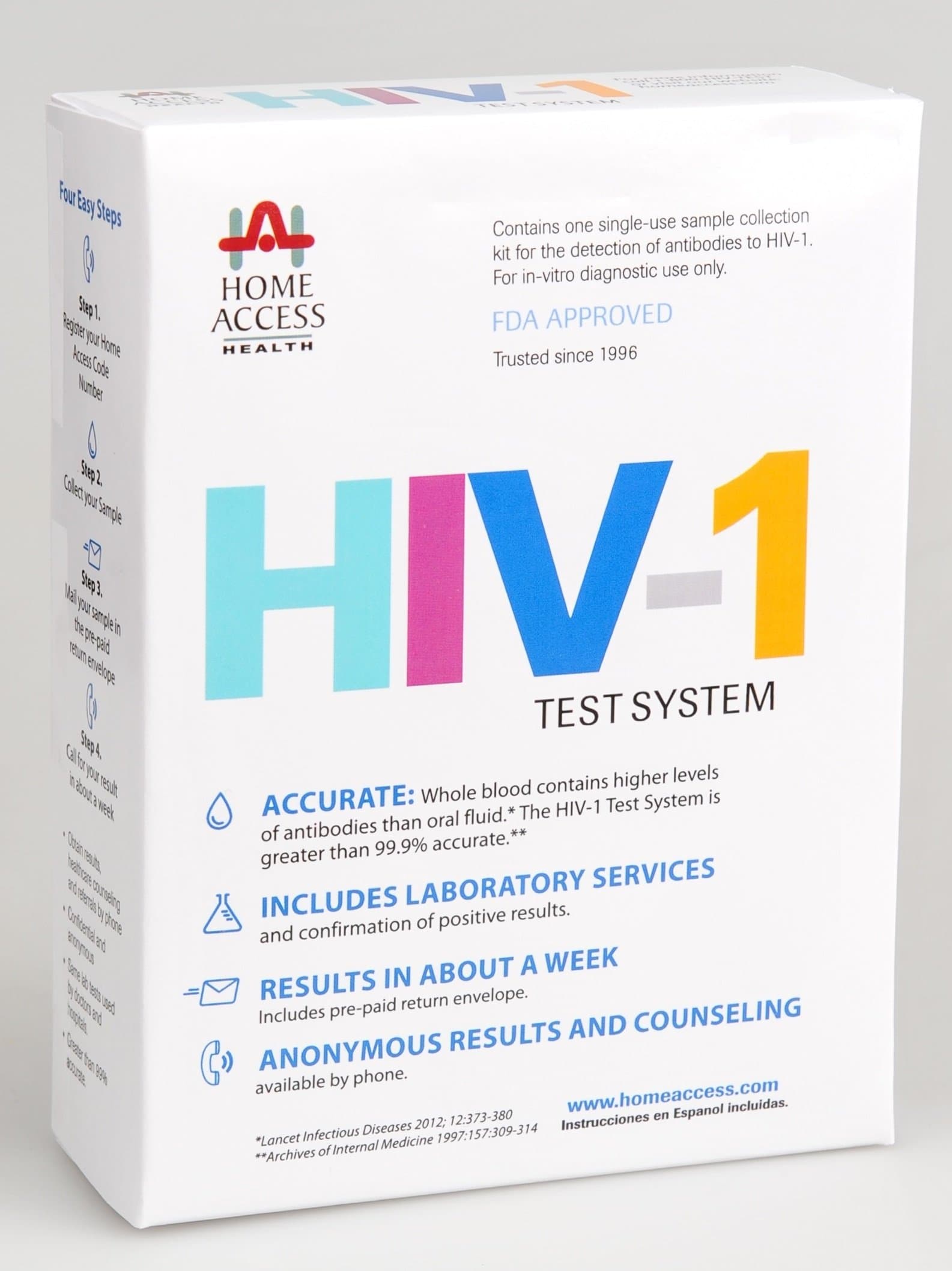Access HIV-1 Test System - At-Home Test For The HIV Virus - Confidential & FDA Approved by Home Access