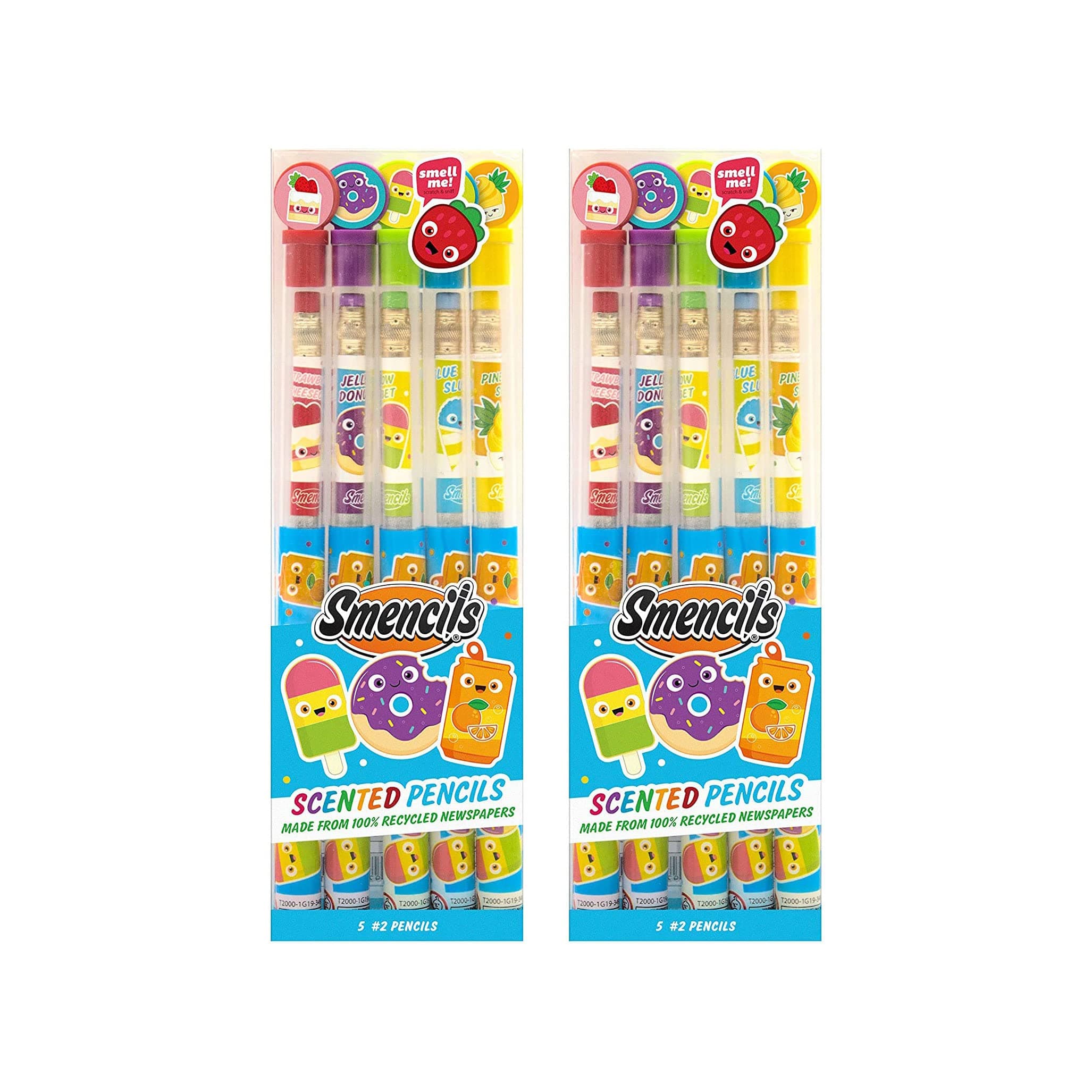 Graphite Smencils (2 Pack) - HB #2 Scented Pencils, 5 Count, Gifts for Kids, School Supplies, Classroom Rewards