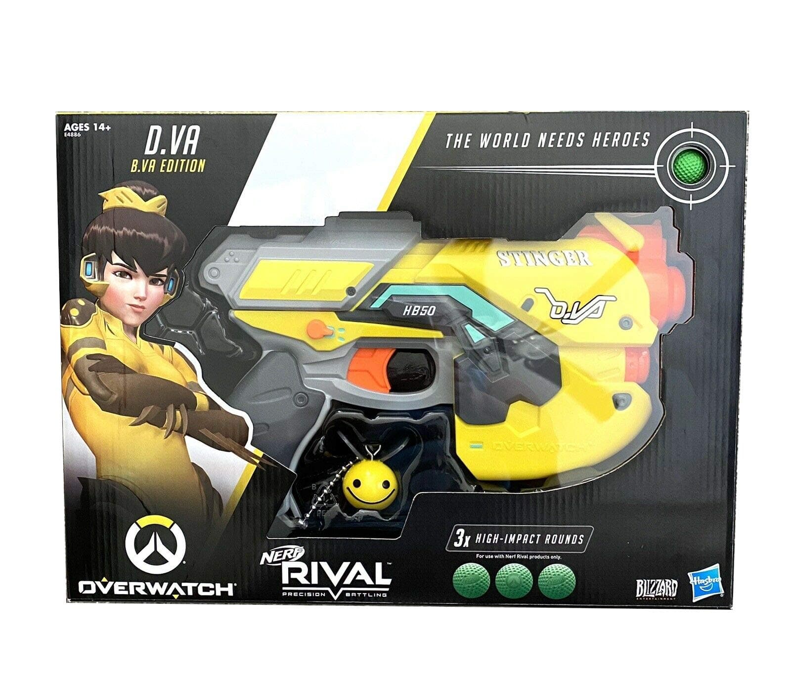 NERF B.Va Special Edition D.Va Rival Blaster with 3 Rival Rounds