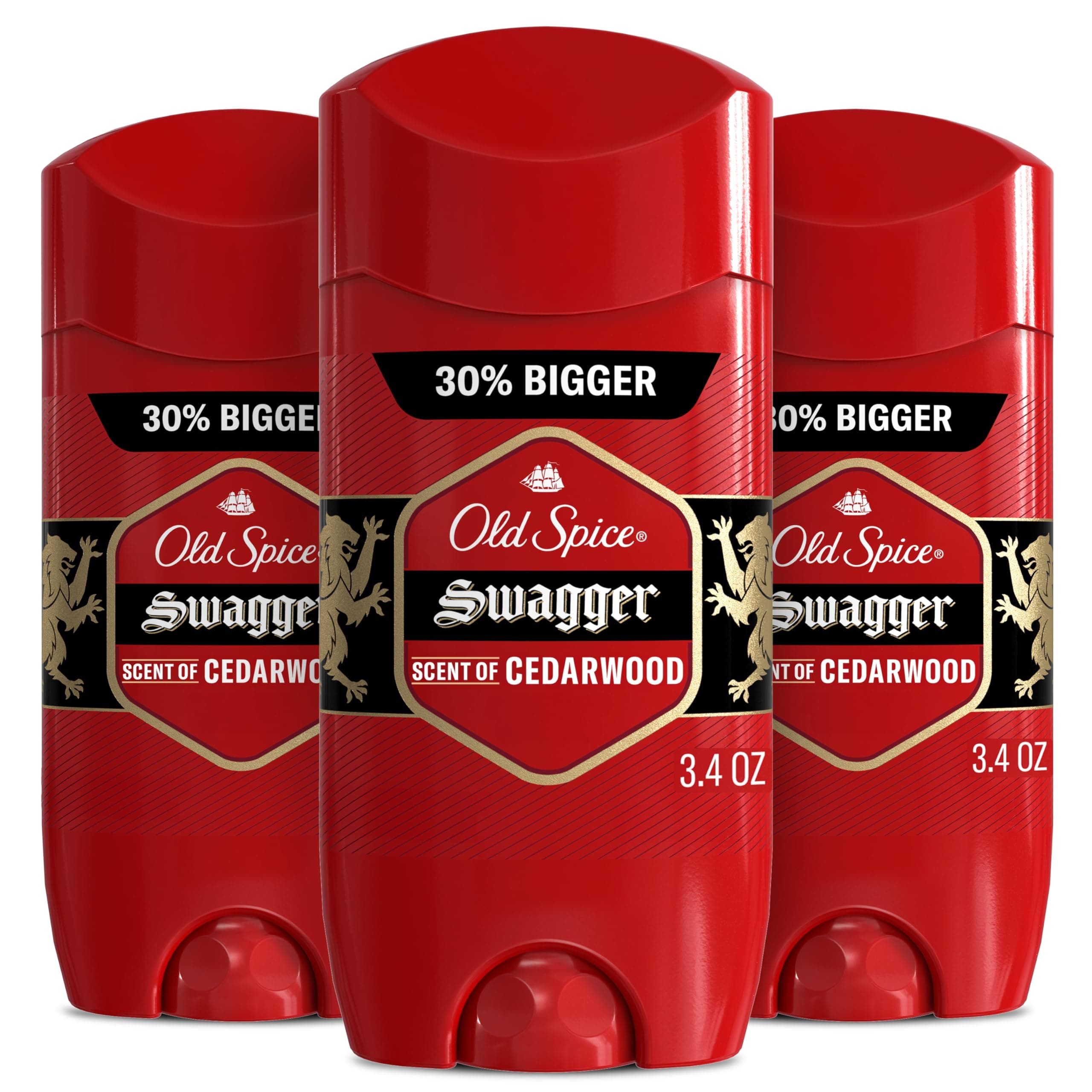 Old Spice Antiperspirant and Deodorant for Men, Invisible Solid, Swagger Scent, 3.4 oz (Pack of 3)