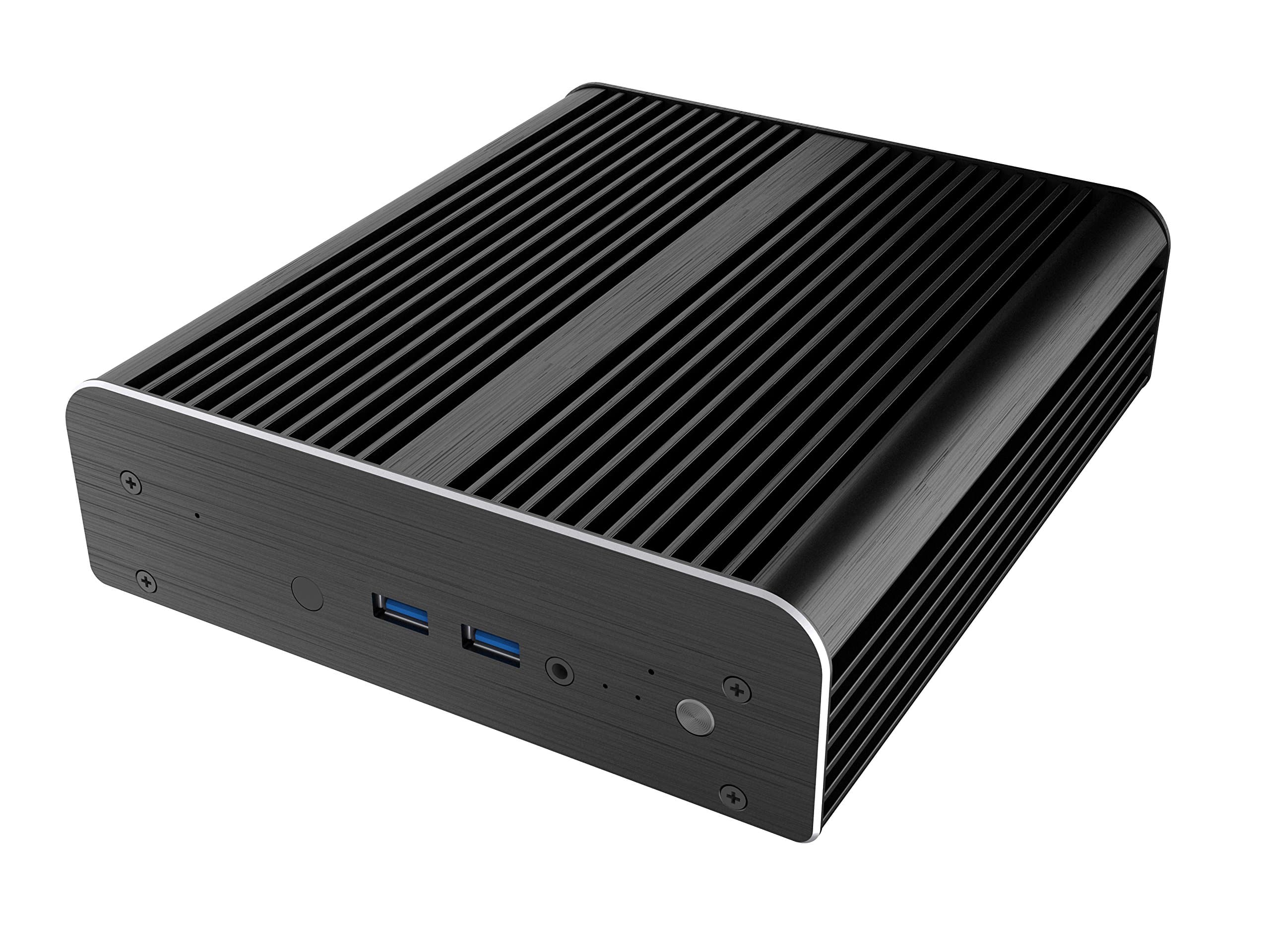 Akasa Solid Aluminum Fanless Case for 7th Generation i3 and i5 Intel Baby Canyon NUC Boards - Black