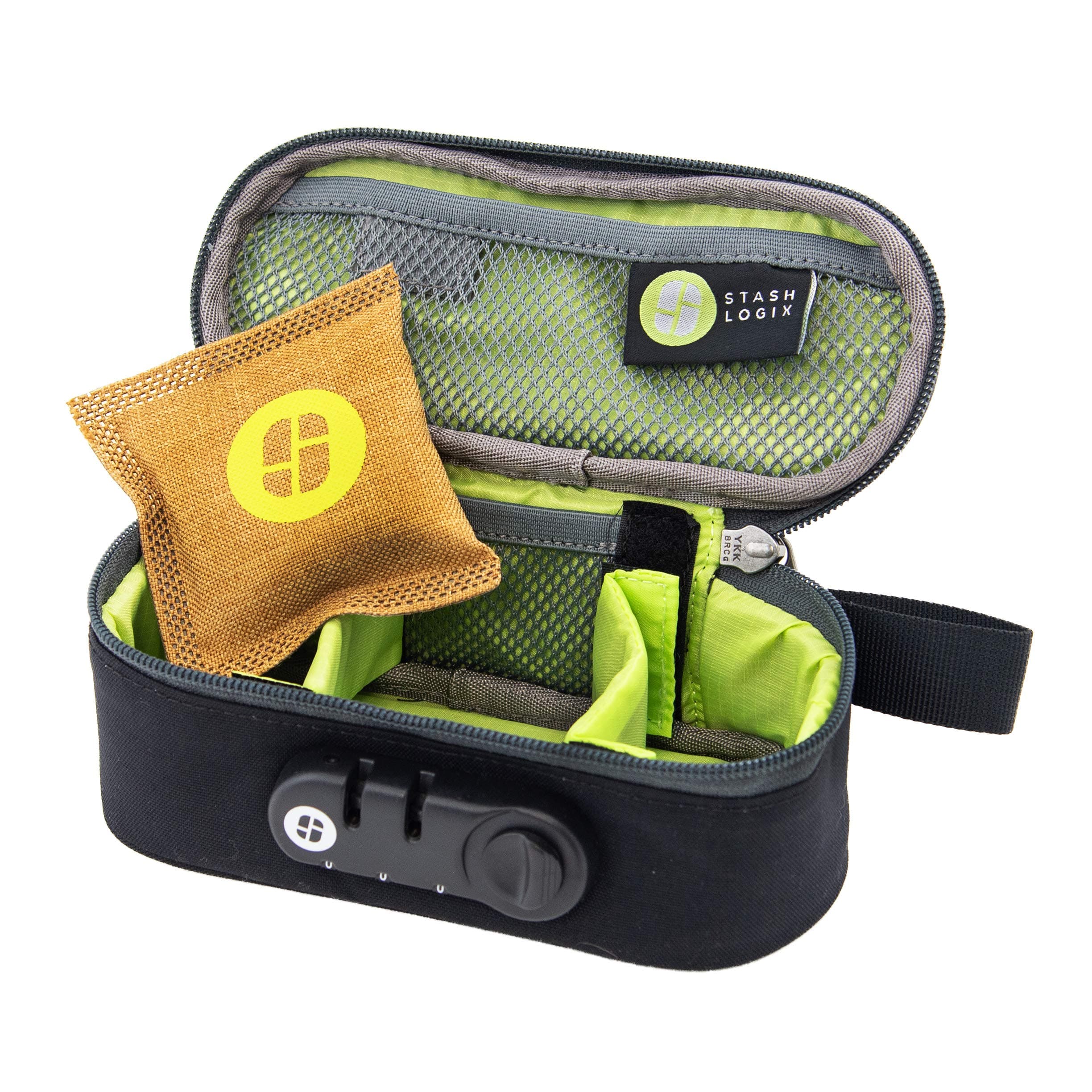 Stashlogix GoStash - Locking Stash Bag with Odor Control (Small, Black)