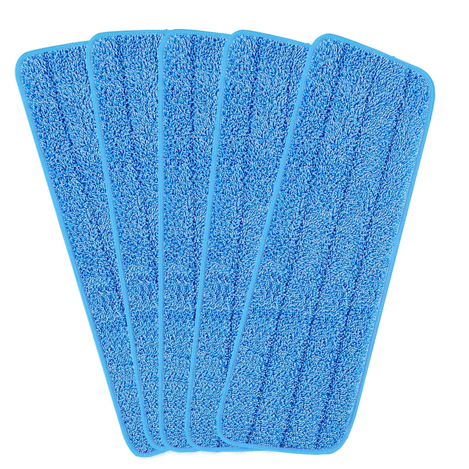 Microfiber Spray Mop Replacement Heads for Wet/Dry Mops by Re-Up Compatible with Bona Floor Care System (5 Pack)