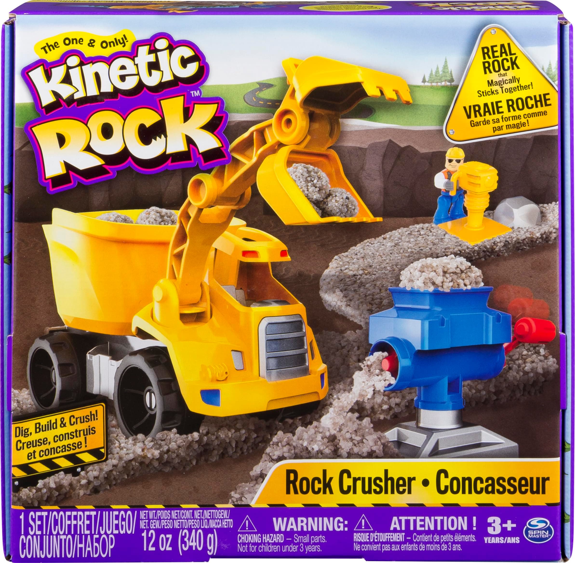 Rock Crusher Toy Kit with Construction Tools, for Ages 3 & Up