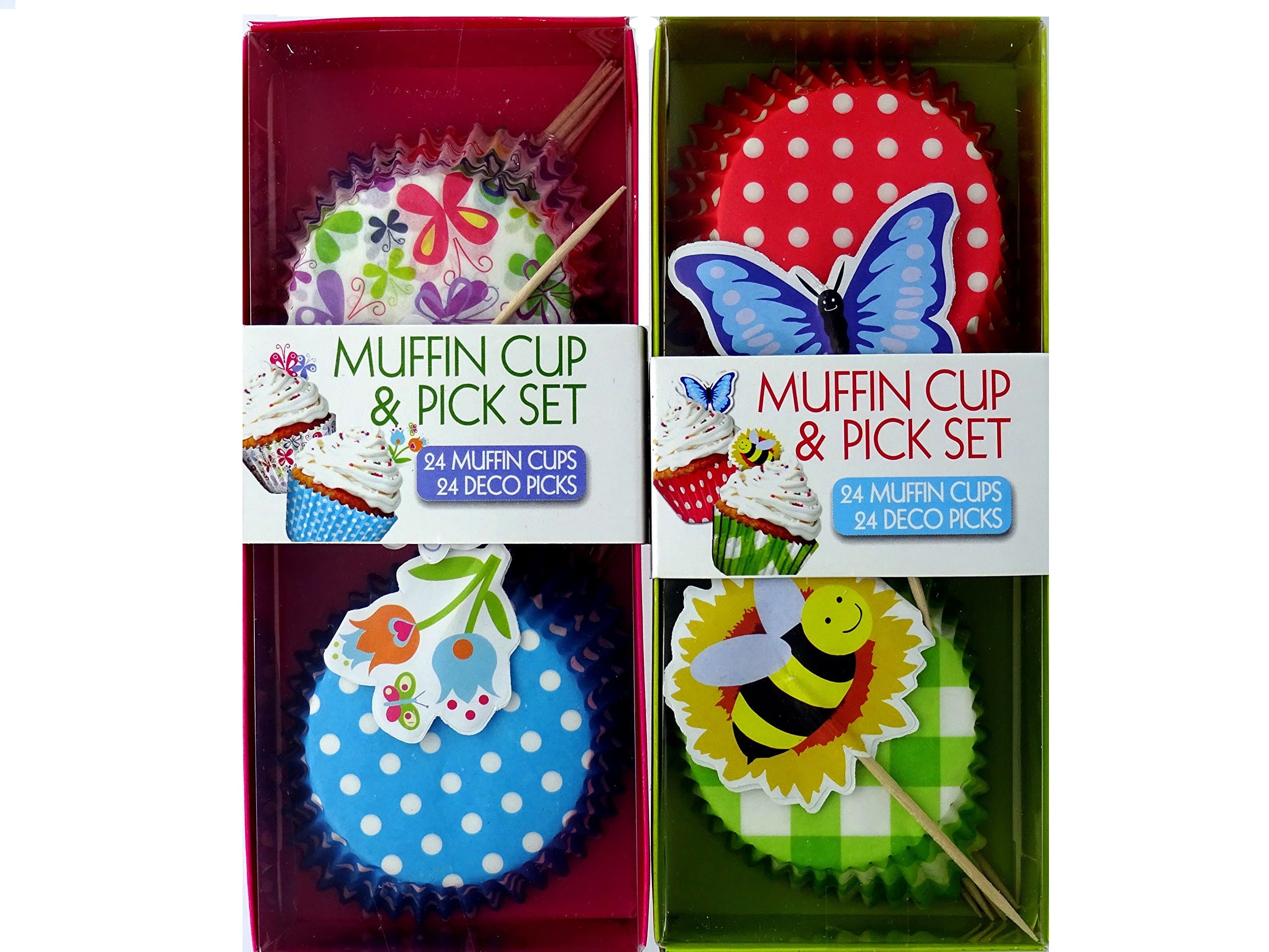 Butterfly Muffin Cup & Pick Set - 48 Pieces