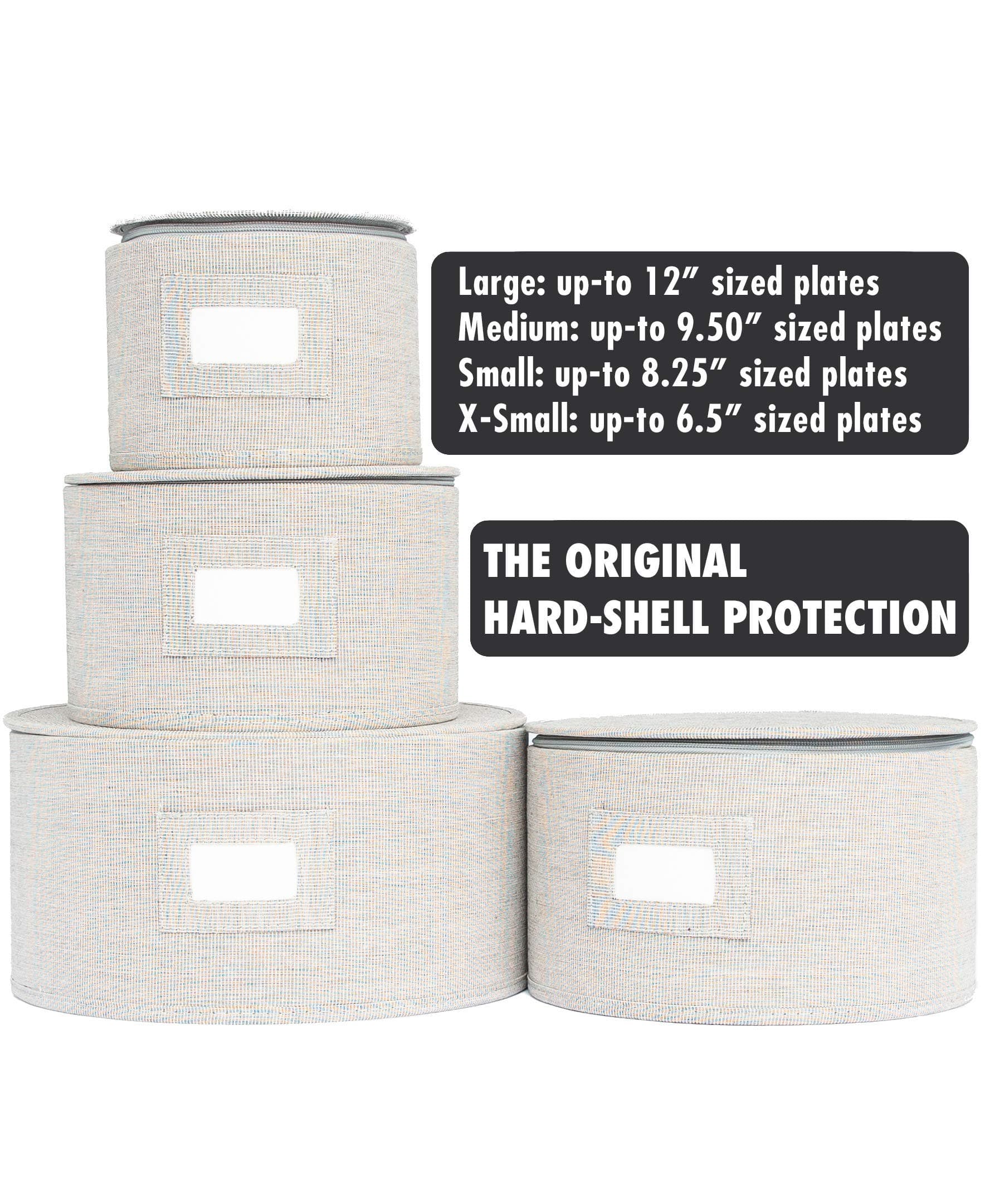 In This Space Twill Hard Shell Round Plates Protector (Set of 4)