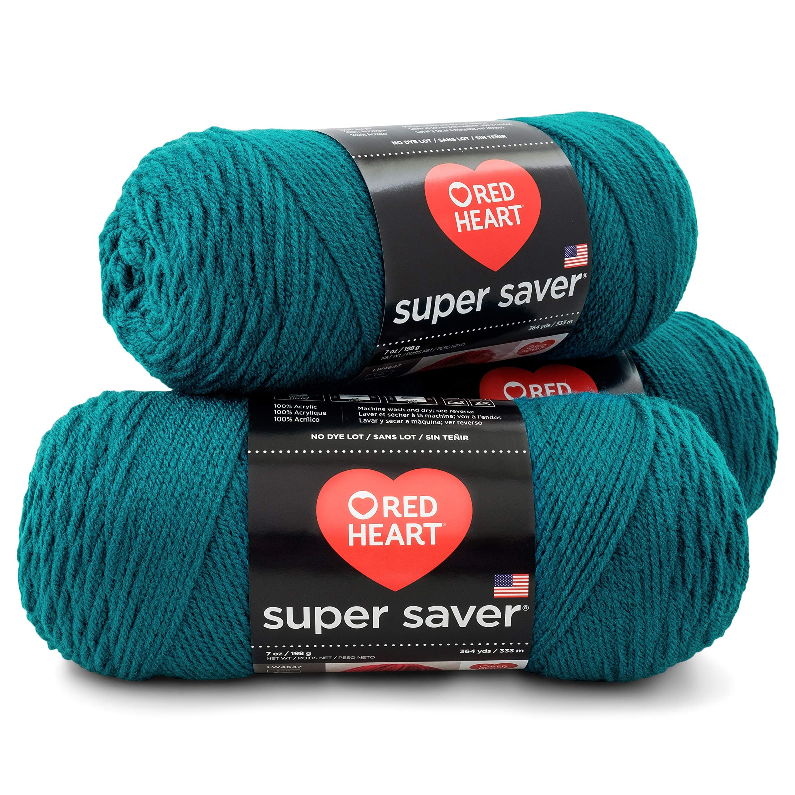 Super Saver 3-Pack yarn, REAL TEAL 3 Pack
