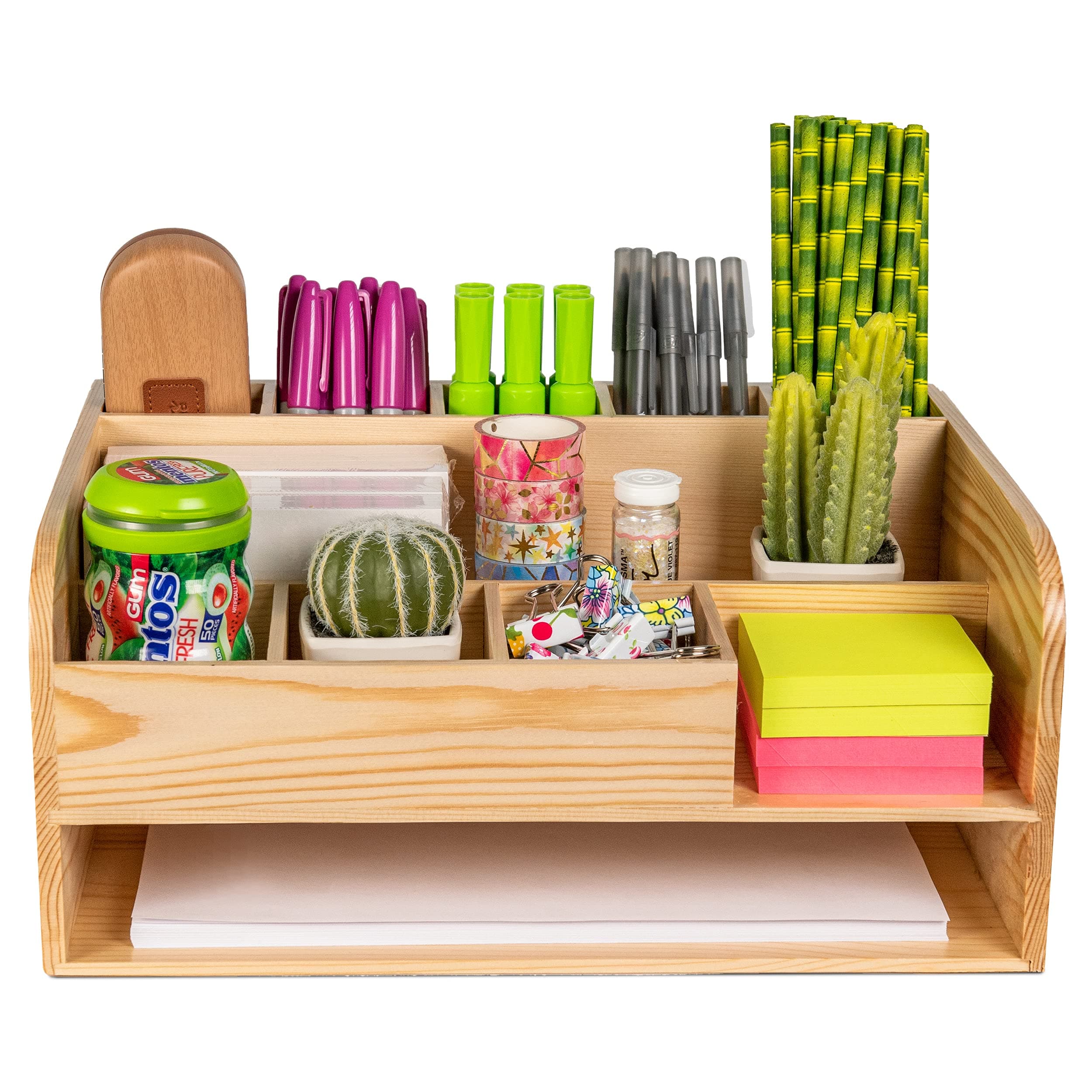 Pine Organizer with File Holder