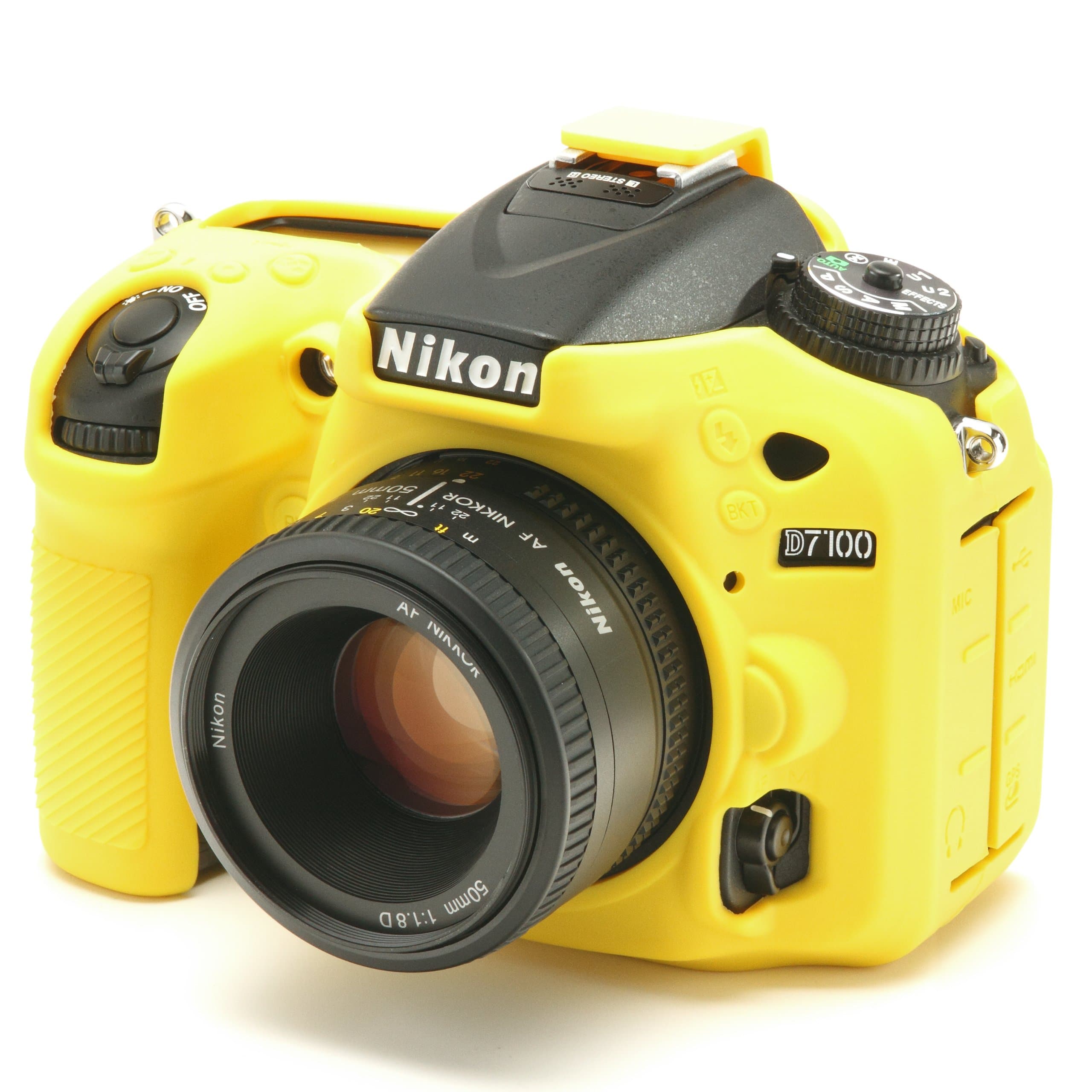 easy silicon cover case for Nikon D7100 with LCD protect film (Yellow)
