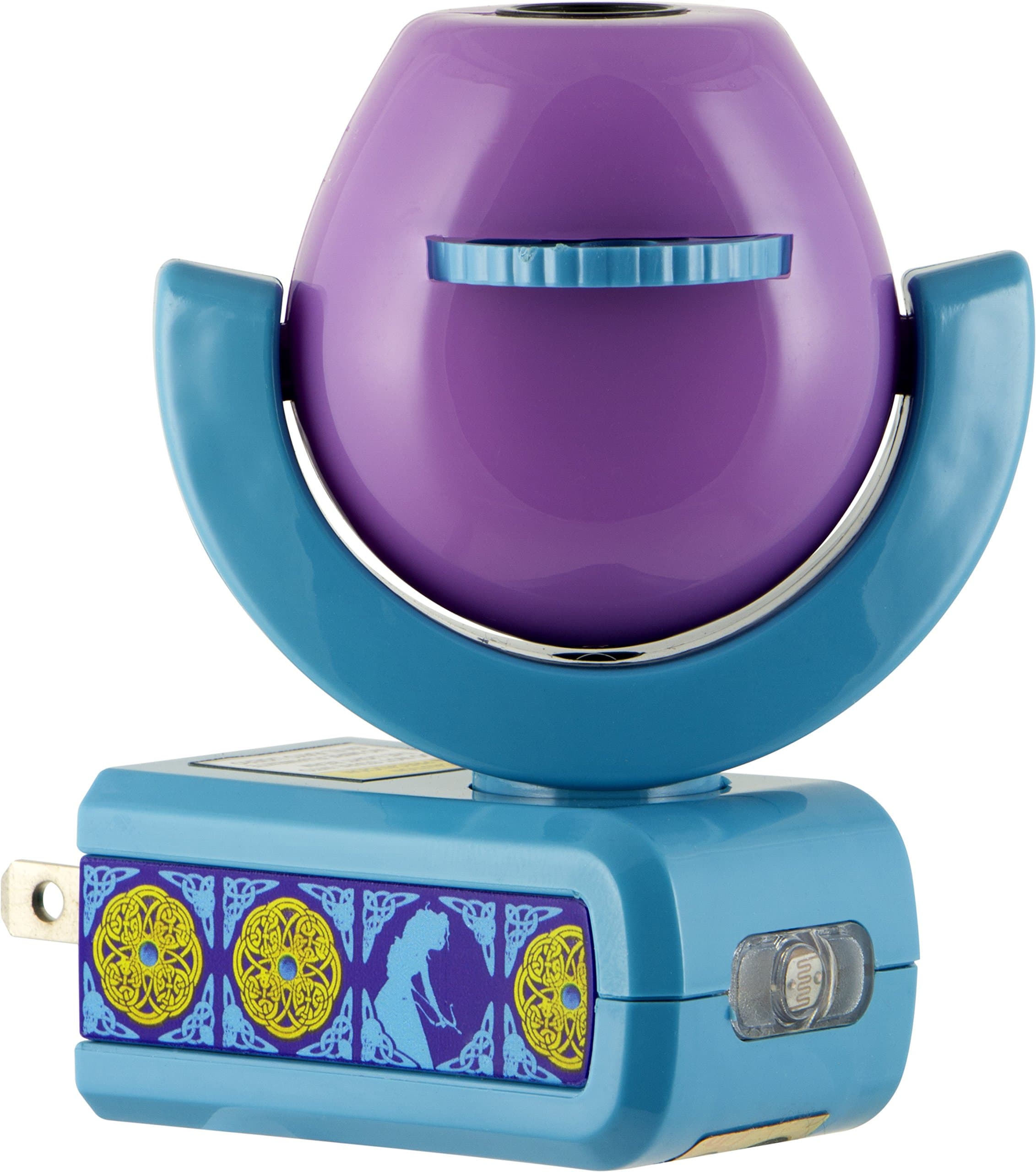 11749 Six Image Brave LED Plug-in Night Light, Purple and Teal, Light Sensing, Auto On/Off, Projects Disney/Pixar Characters Merida, King Fergus, Queen Elinor on Ceiling, Wall, or Floor
