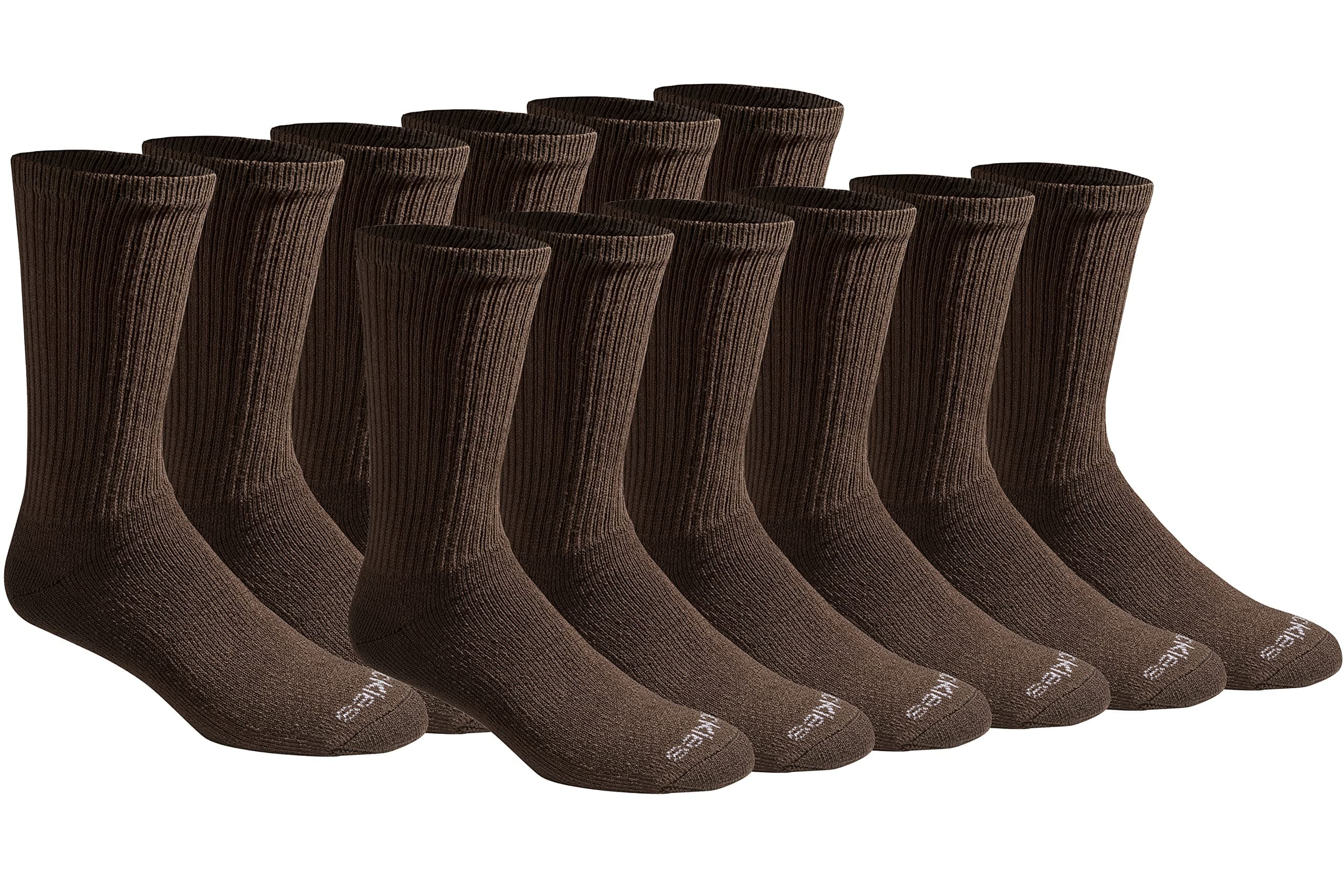 Dickies Men's Dri-Tech Essential Moisture Control Crew Socks (6 & 12 Pairs)