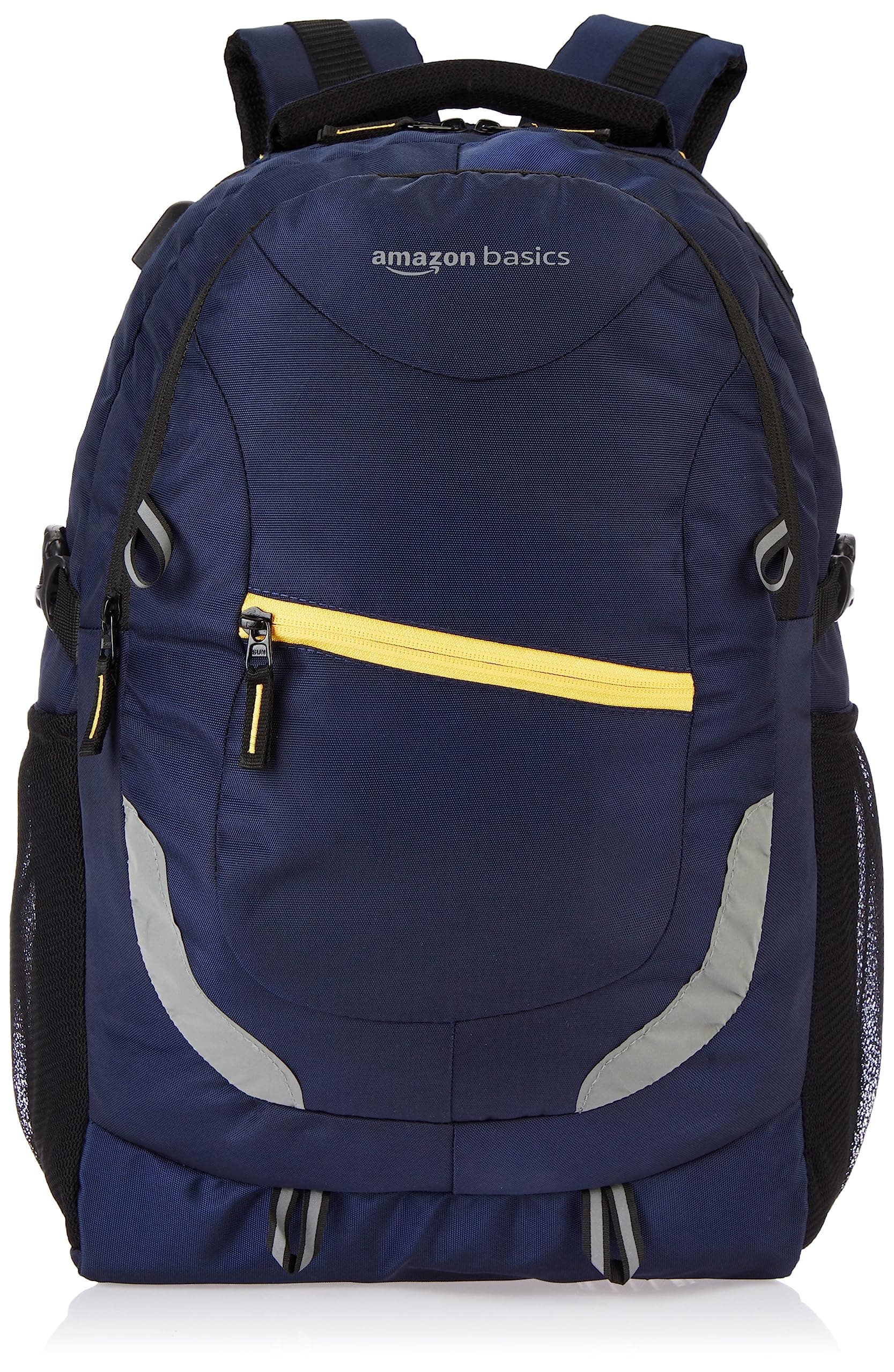 amazon basicsAmazon Basics Laptop Bag with USB Charging Port, Rain Cover and Reflective Strip for College, Office, Travel (Unisex, 35 L, Black)