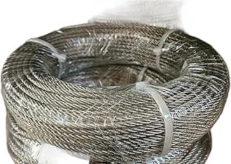 1mm 1.5mm 2mm 3mm 4mm 5mm 6mm 8mm STAINLESS Steel Wire Rope Cable Rigging Extra ASIN 316 A4 Marine Grade (Length: 100m, Diameter: 5mm)