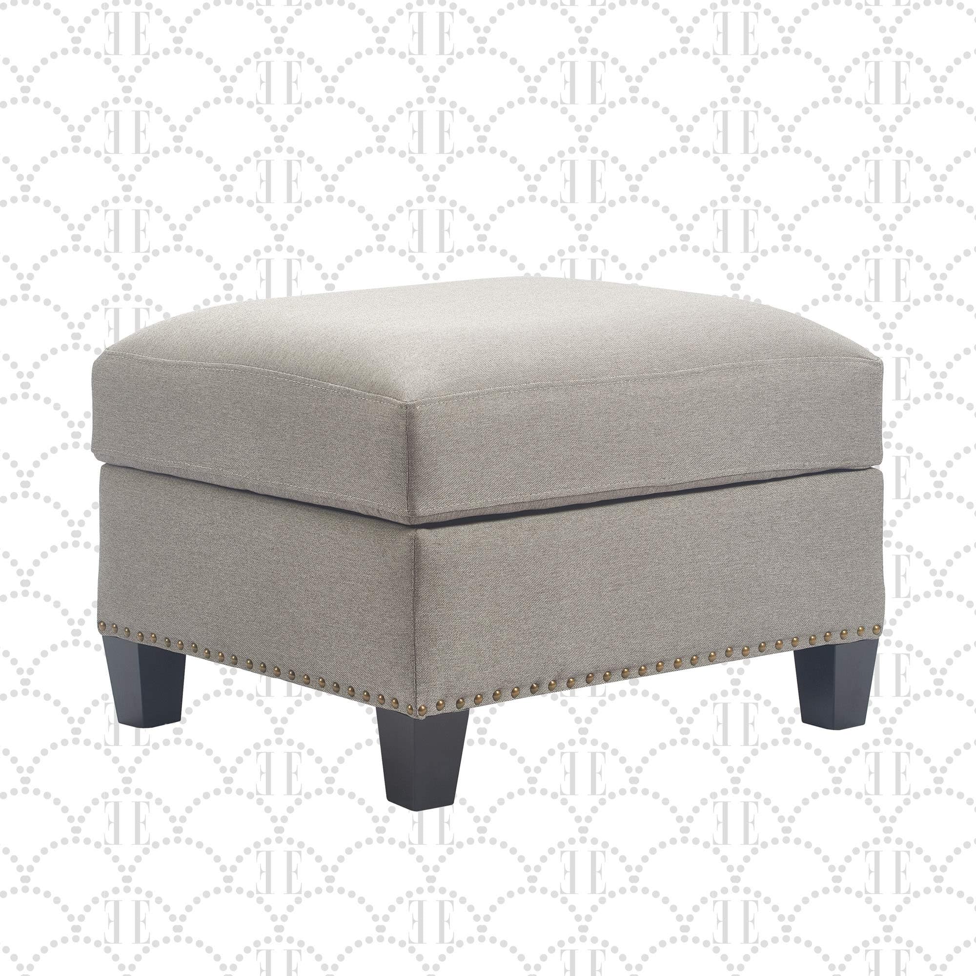 Elle Decor Bella Storage Ottoman, Gray