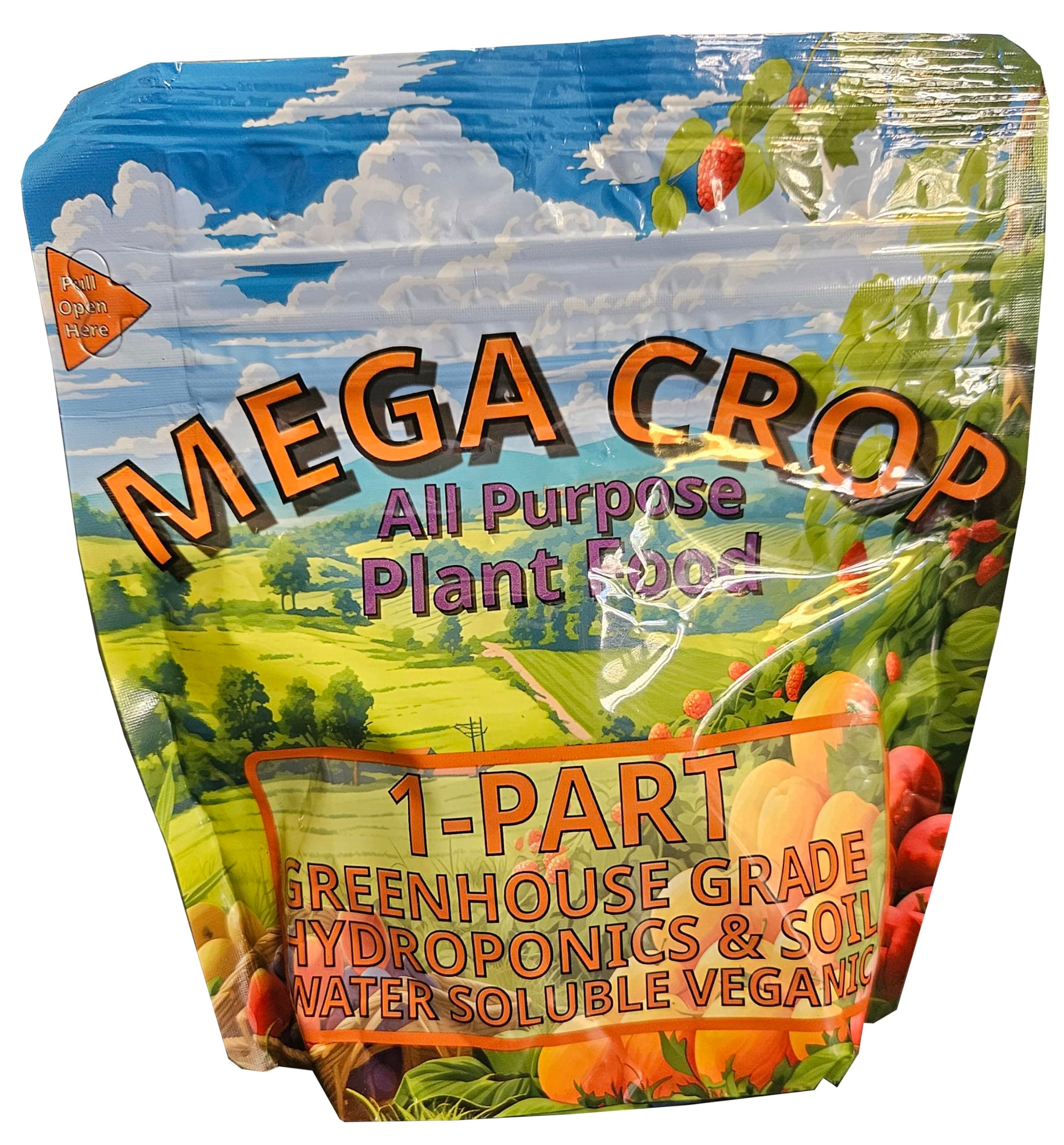 – Mega Crop 1-Part Complete Hydroponic and Soil Base Nutrient Fertilizer for Plants with Organics - makes 400 Liters!