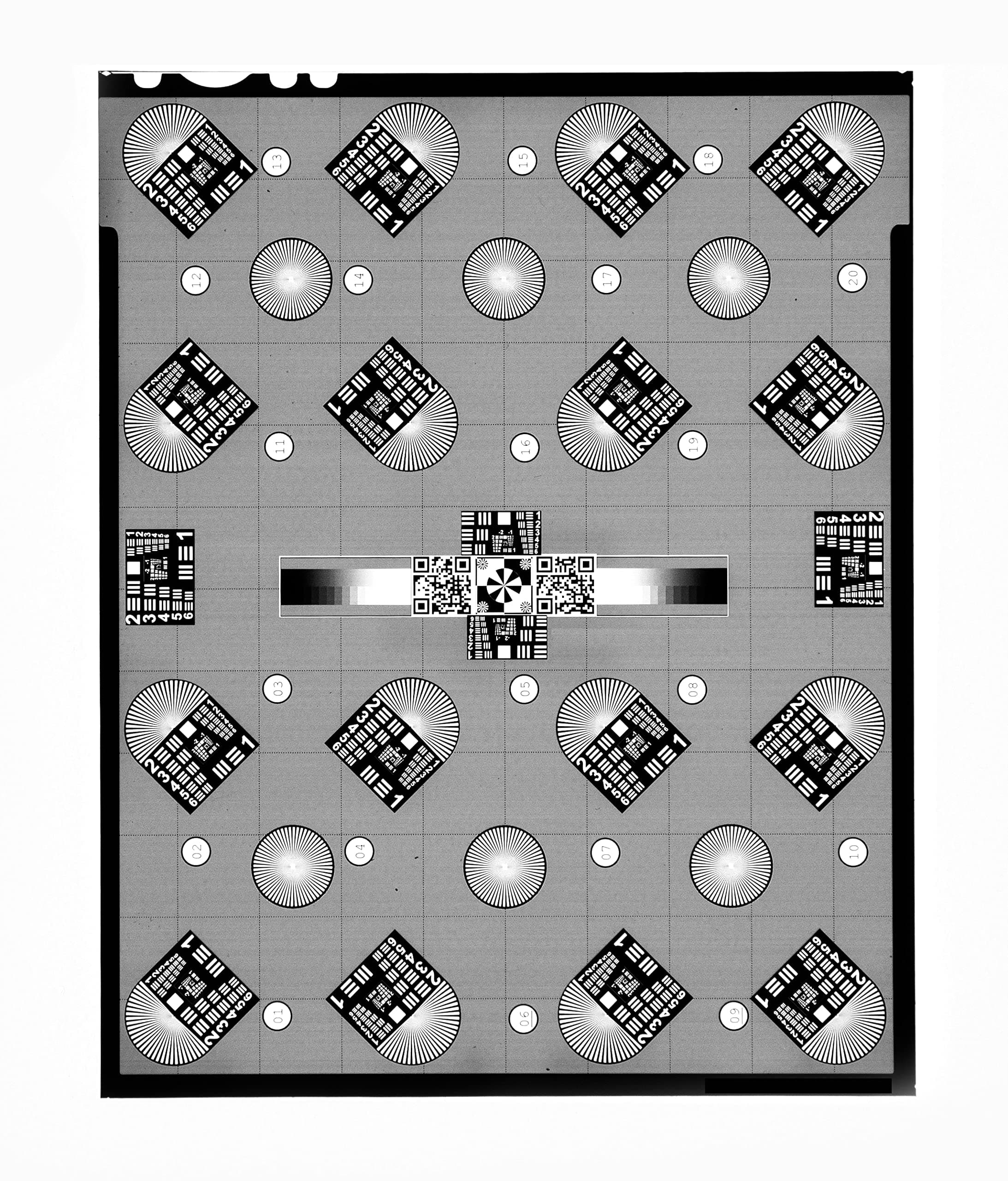 Digitize 4x5 Slides with Focus Checker by Vlads Test Target. Excellent Aid for Focusing DSLR/mirrorless Cameras. Digitize Your Priceless Slides & Negatives w/The Highest Sharpness. 4x5 Sheet.