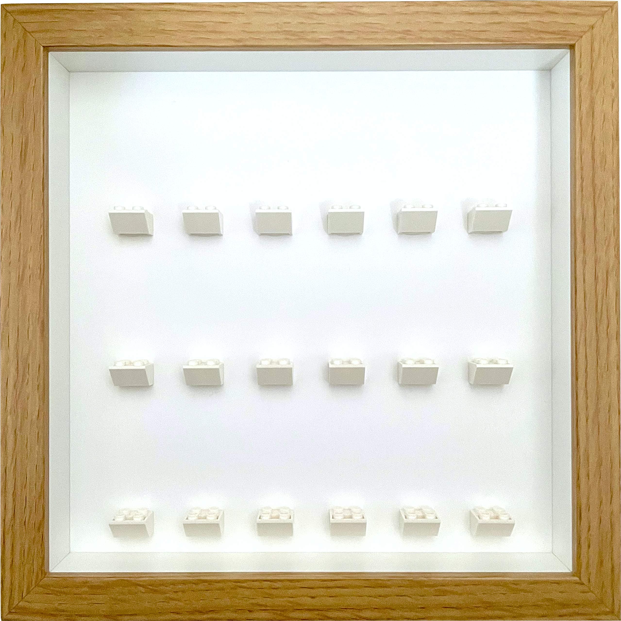 FRAMEPUNK Display Case compatible with LEGO® Minifigures - 18 white