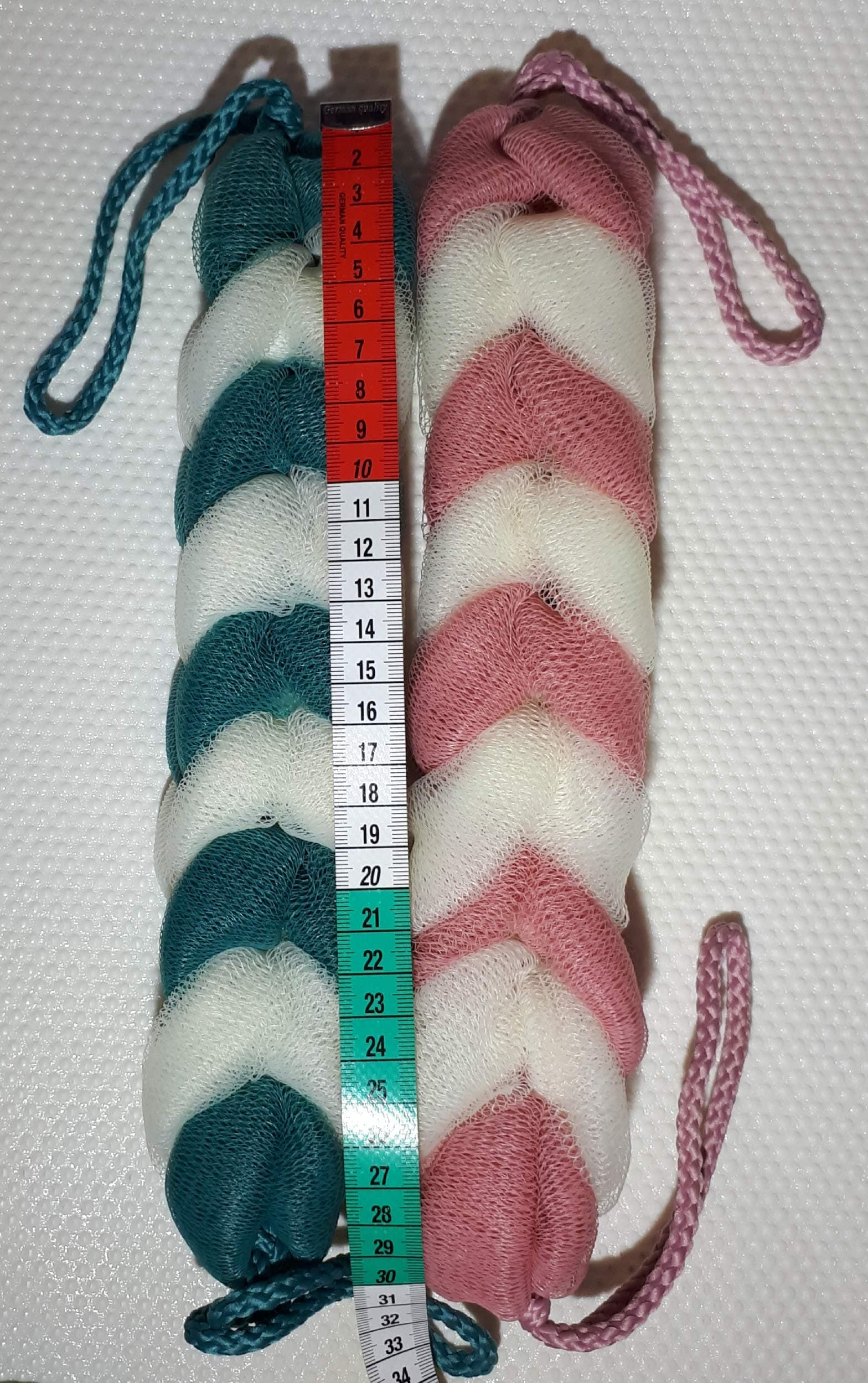 3 Mesh Sponge Braided Back Rope Scrubber Bath Shower Spa Exfoliating Body Brush