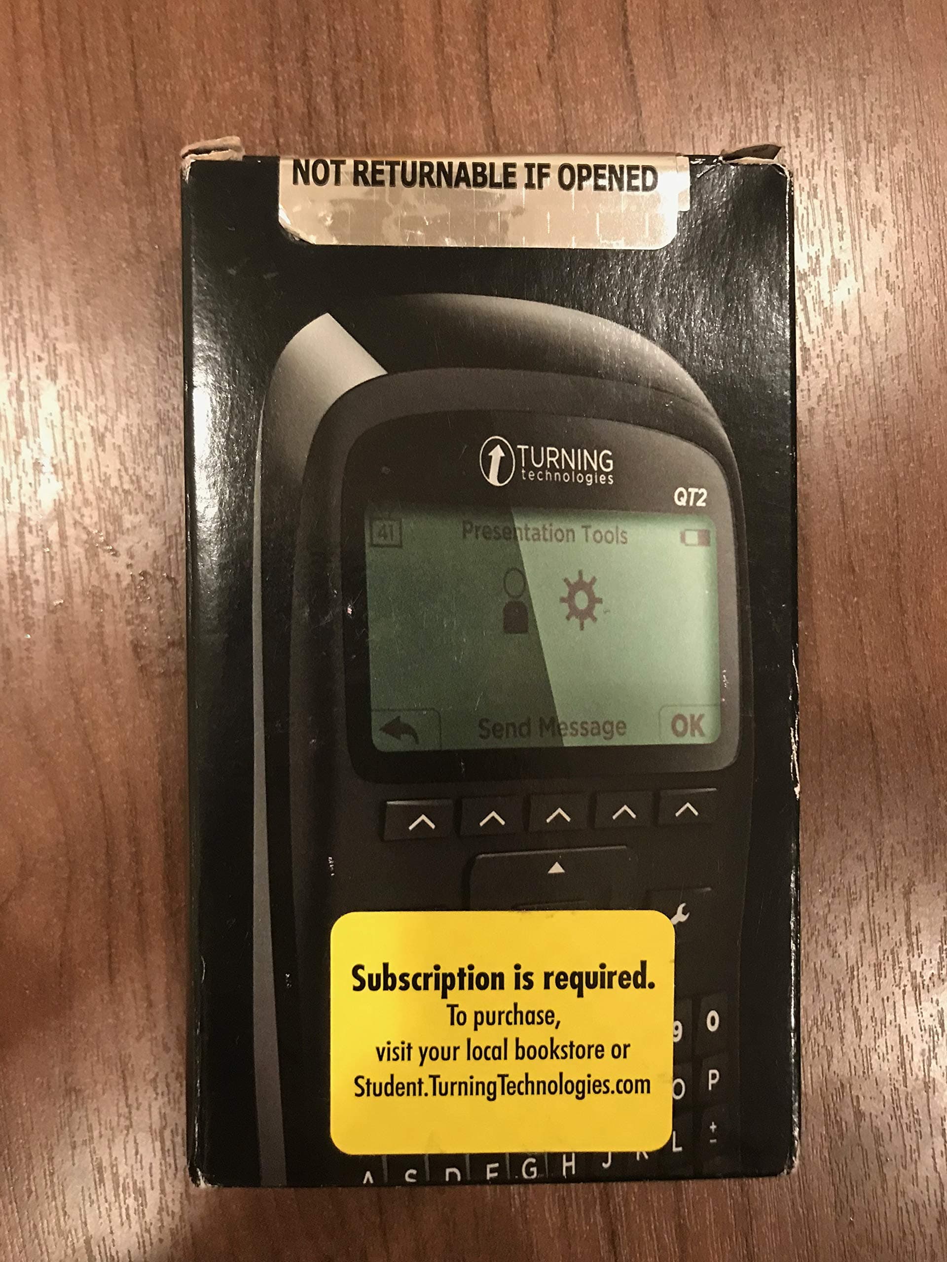 QT2 Turning Technologies Clicker RCQR-02 ResponseCard Keypad Unknown Binding