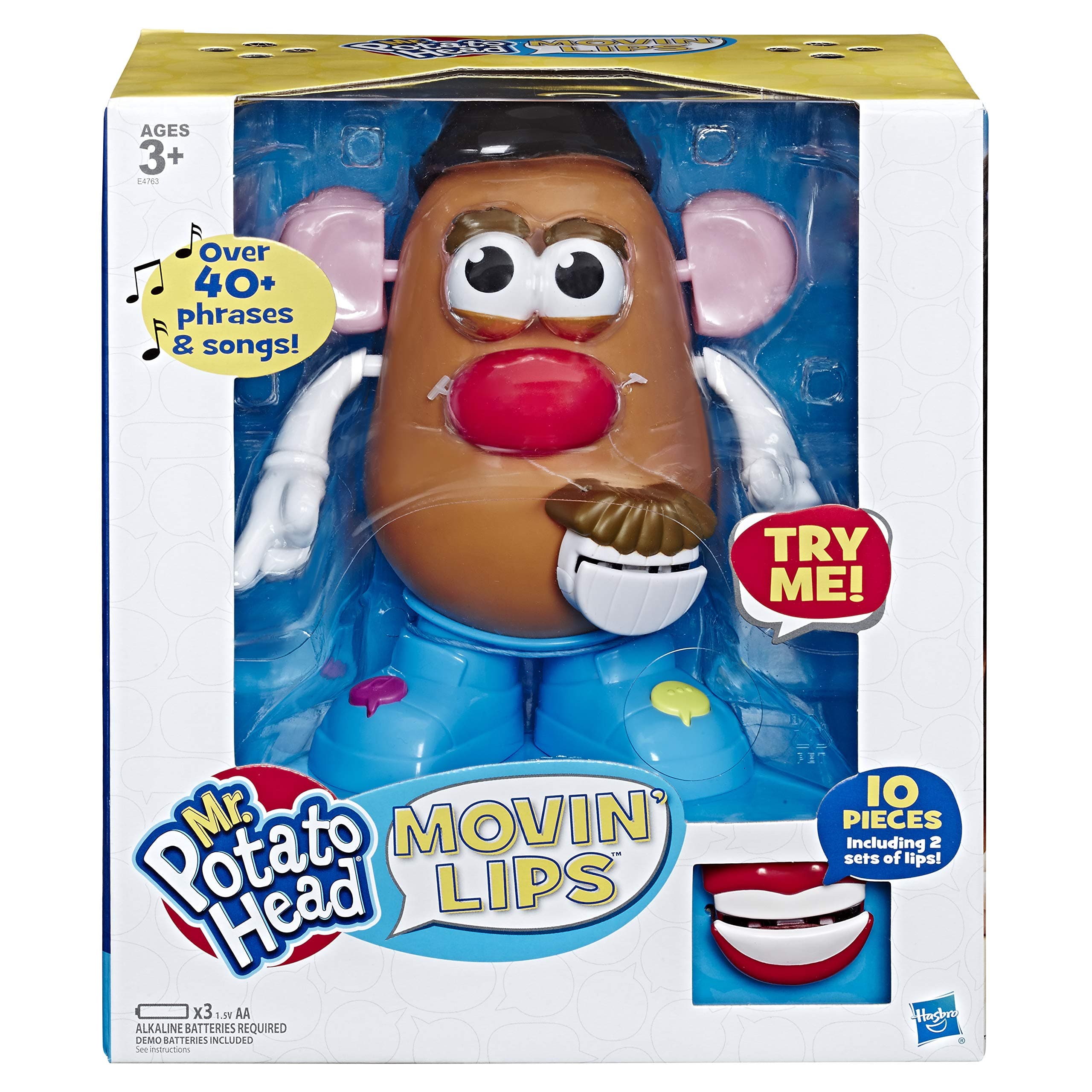 Playskool Mr. Potato Head Movin' Lips Electronic Interactive Talking Toy for Kids Ages 3 & Up