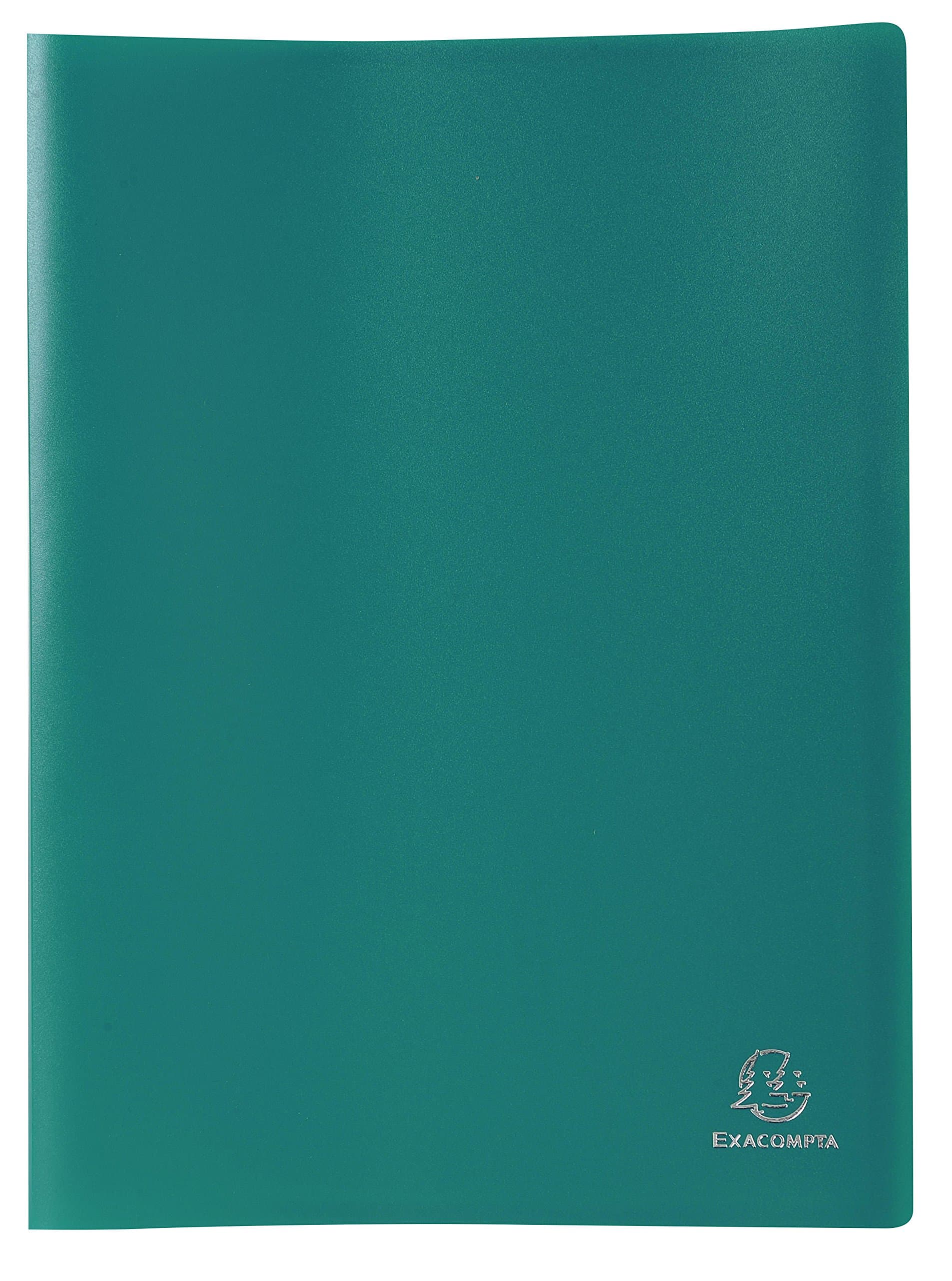 ExacomptaExacompta - Ref 8563E - Soft PP Display Book - Suitable for A4 Documents, Made from Polypropylene, Lightweight, 60 Pockets, 120 Viewing Pages - Green Cover
