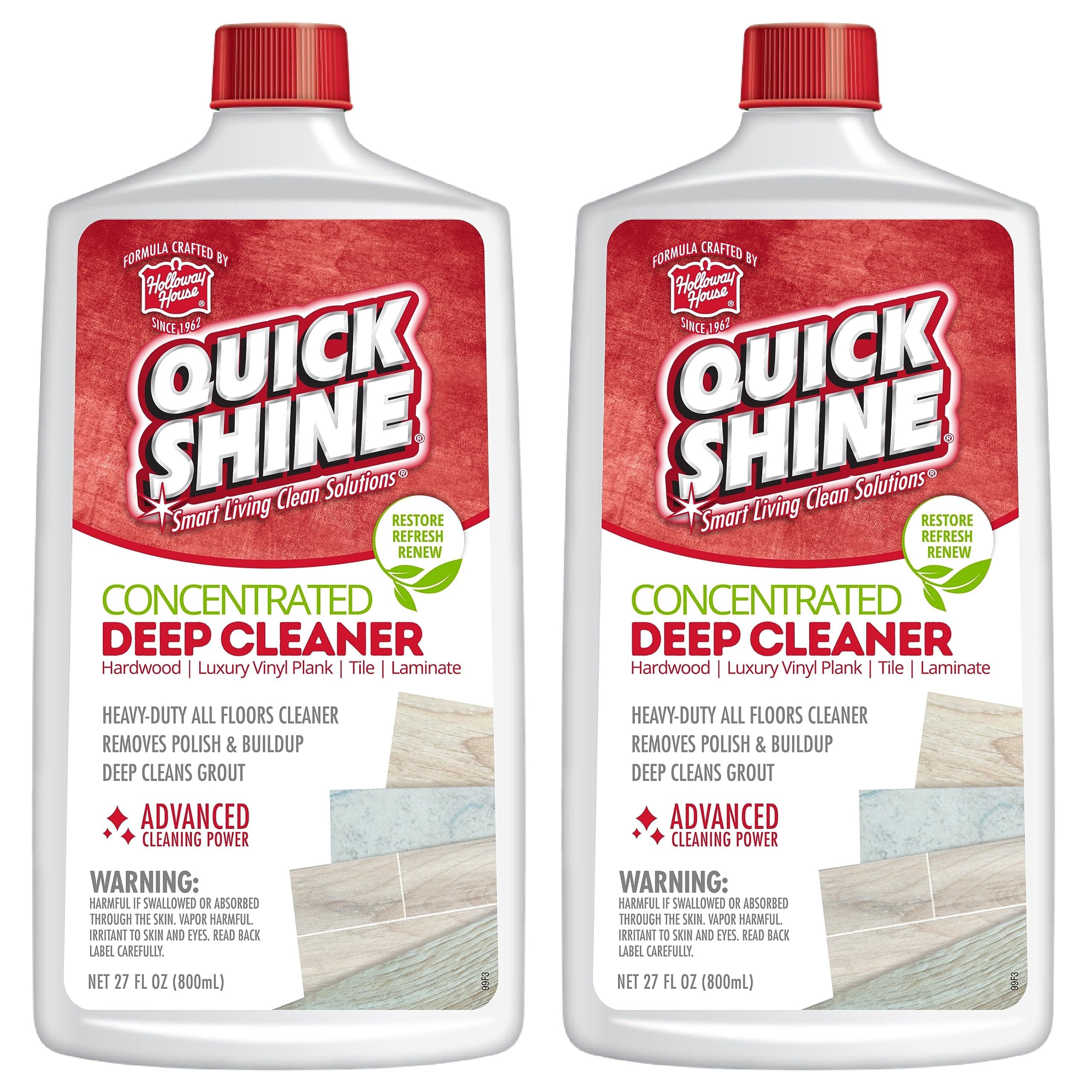 Multi Surface Deep Floor Cleaner and Wax Remover 27Fl oz,(Pack of 2) Removes Wax Build-Up,Revitalizes Floors &Cleans Grout,Use on Hardwood, Laminate, LVT,Tile and Stone,Pro-Level Cleaning