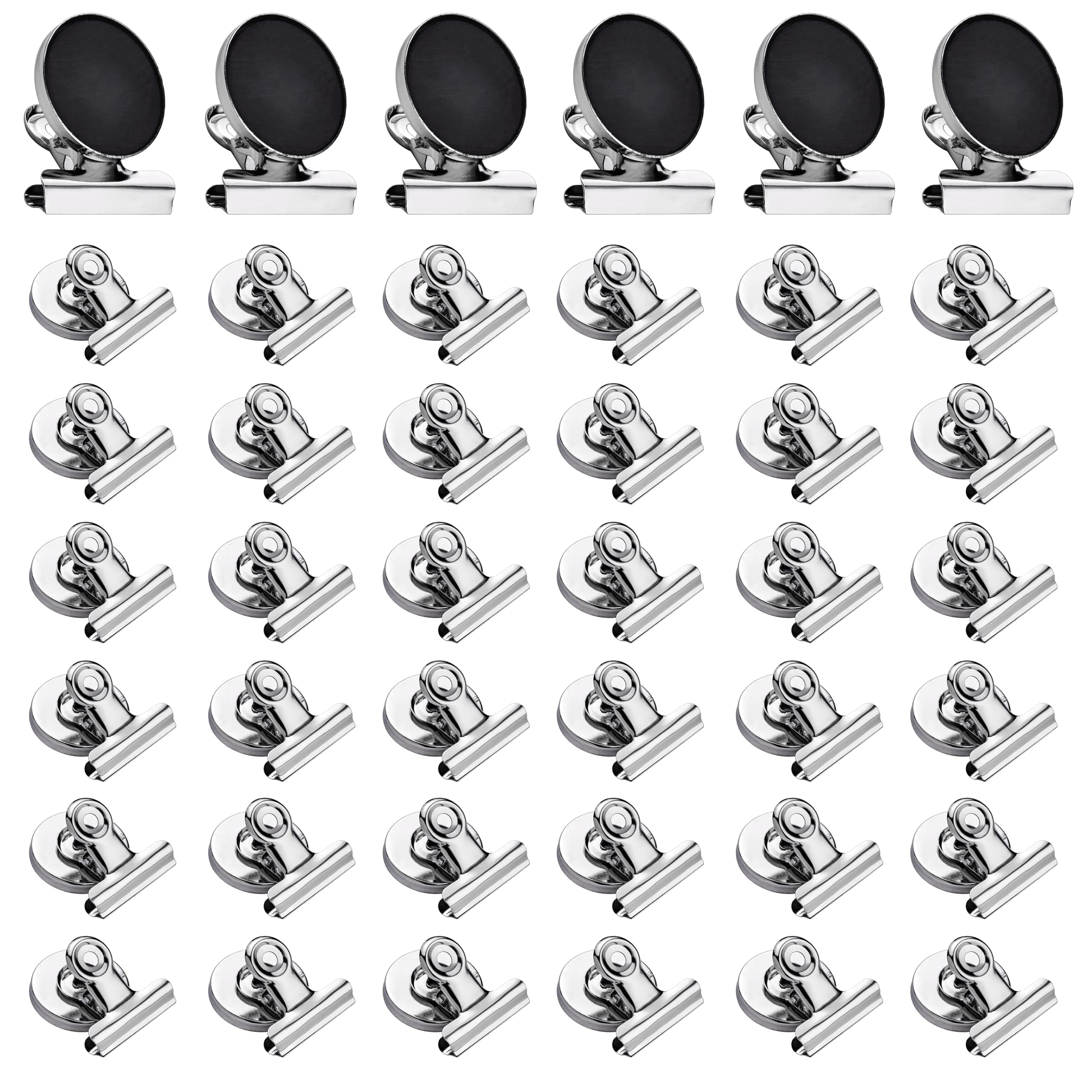 Papercode 36 Strong Scratch-Free Refrigerator Magnet Clips for Organizing & Decorating - Bonus Magnetic Notepad (36 Pack)
