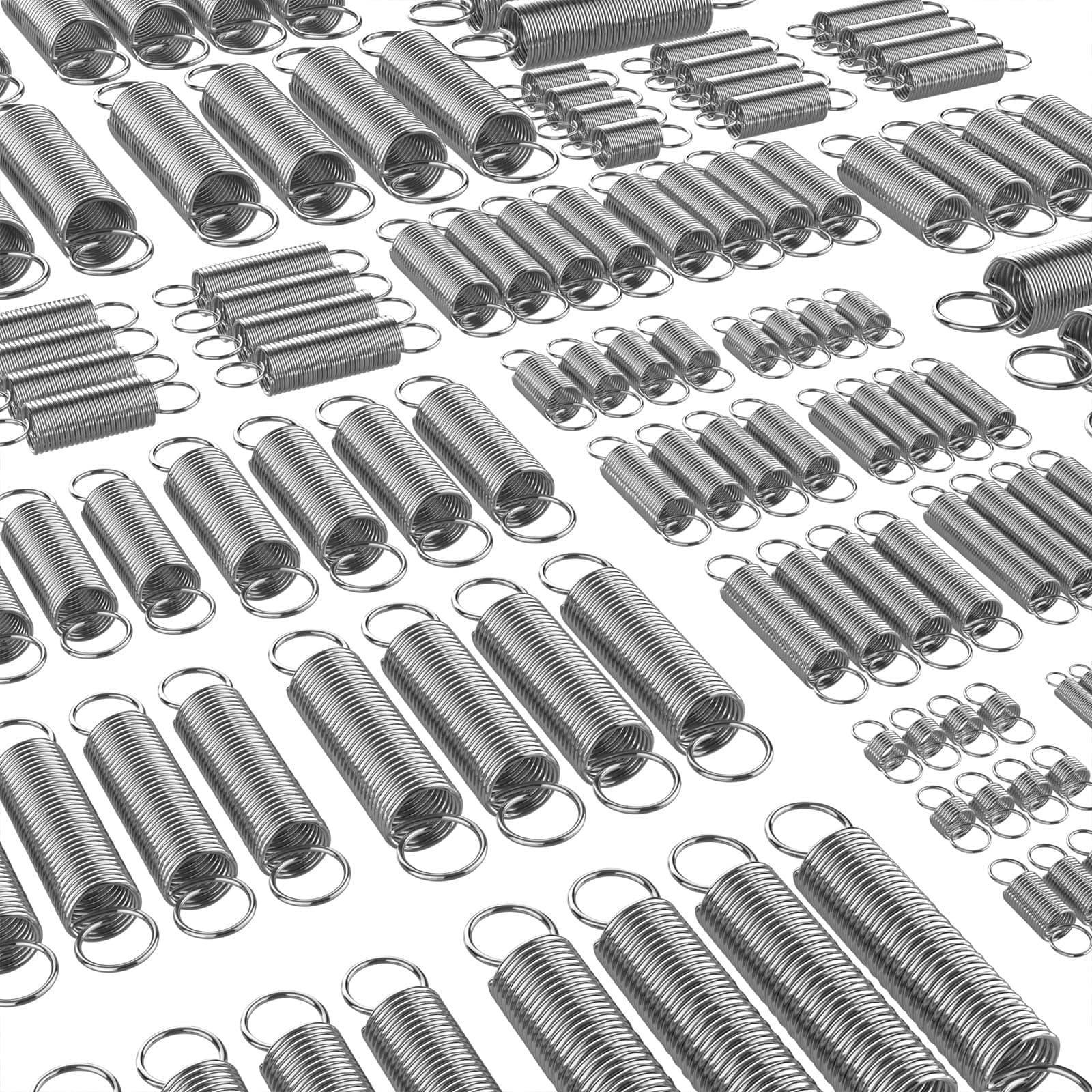 100 Pcs Extension Spring, Beesini Extension Spring Assortment Kit 25 Different Sizes, Stainless Steel Springs, Small Spring Assortment for Home Repairs, 25 Individual Bags