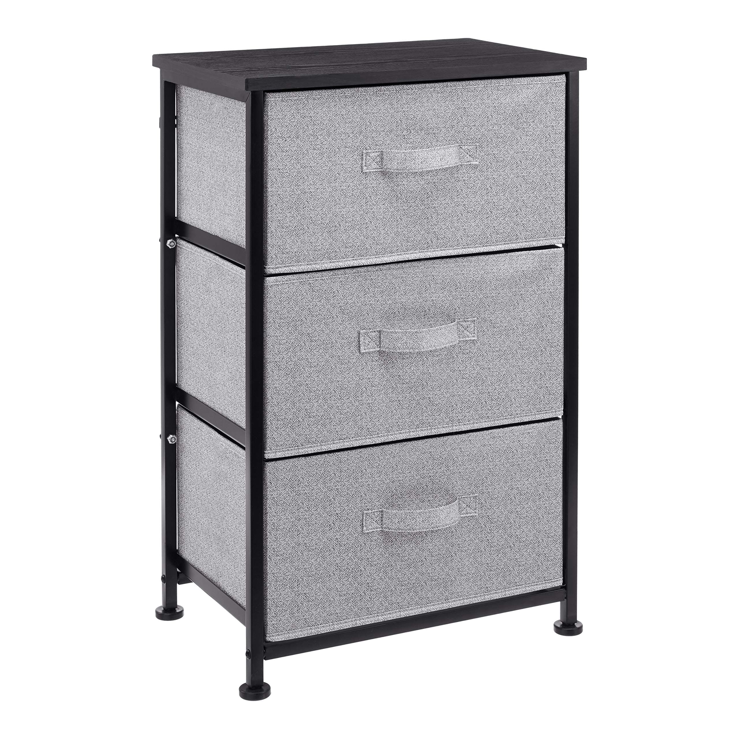 – Amazon Basics Fabric 3-Drawer Storage Organizer Unit for Closet, Black