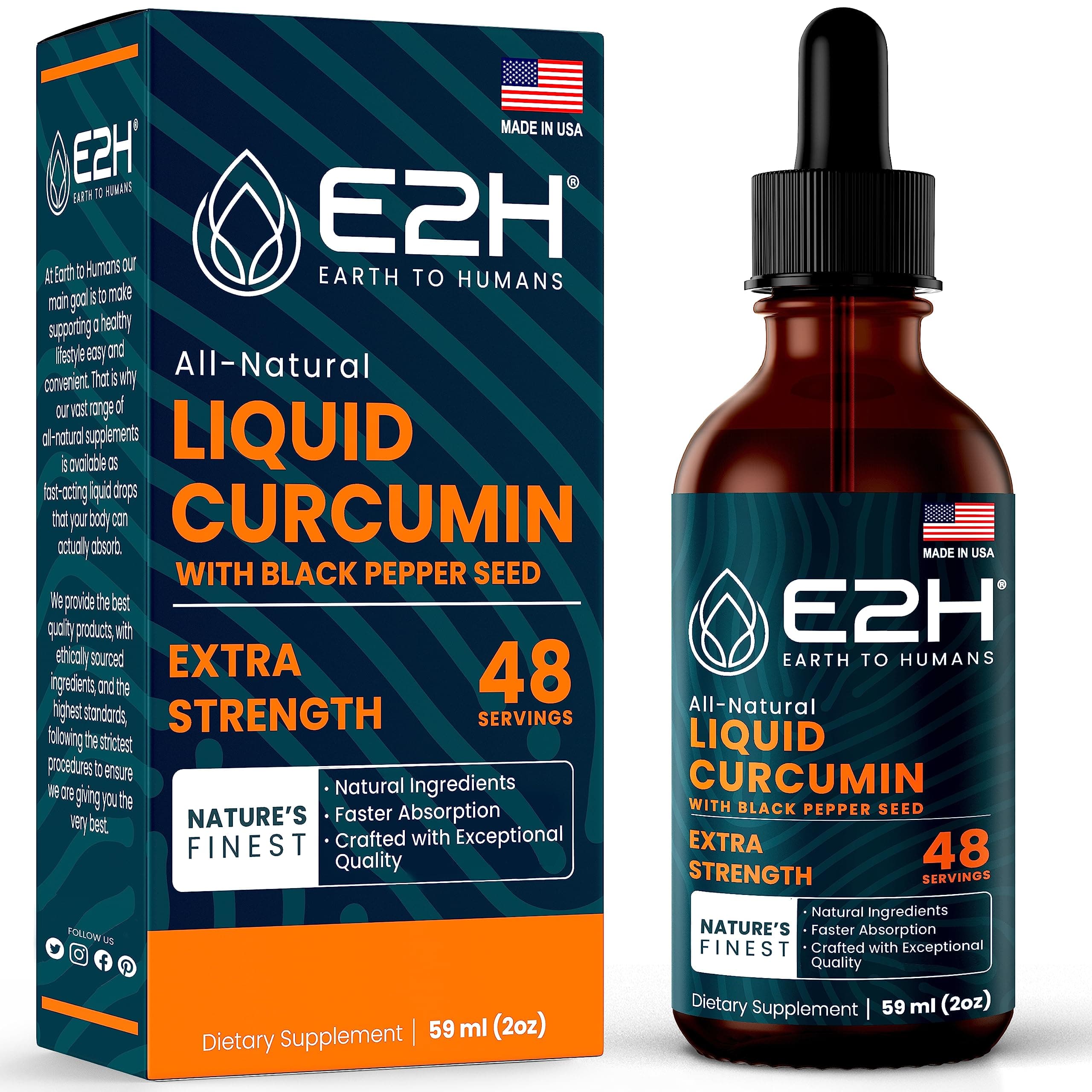 All-Natural Liquid Curcumin with Black Pepper Seed