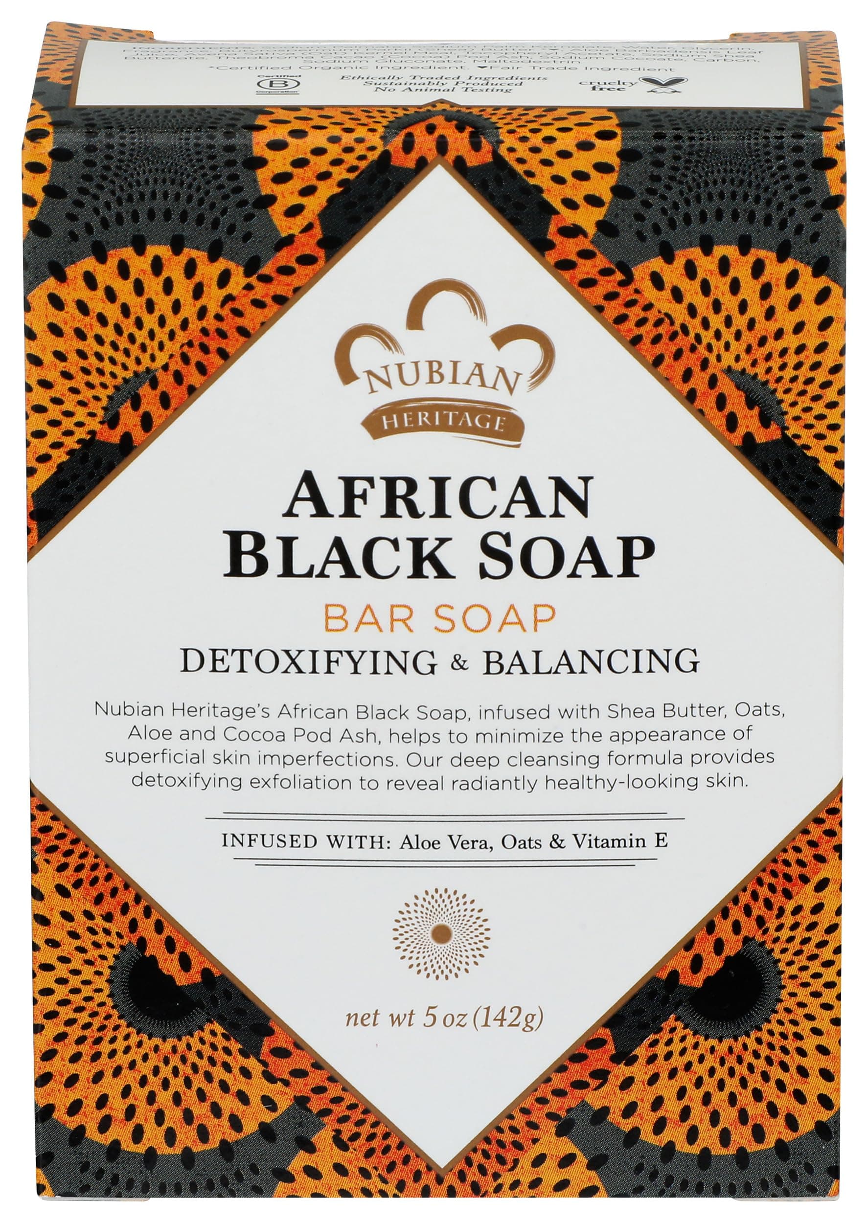 Nubian Heritage Soap Bar African Black, 5 oz