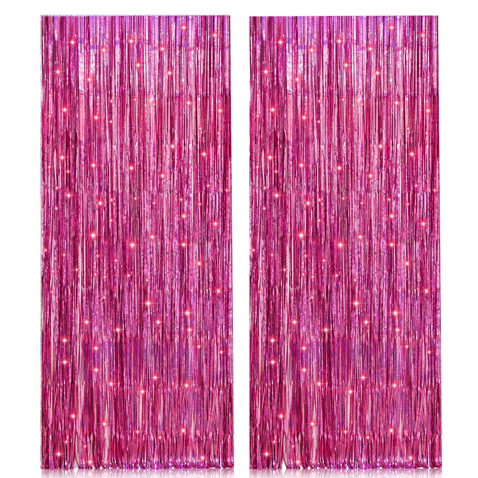 Pink Fringe Curtain Backdrop