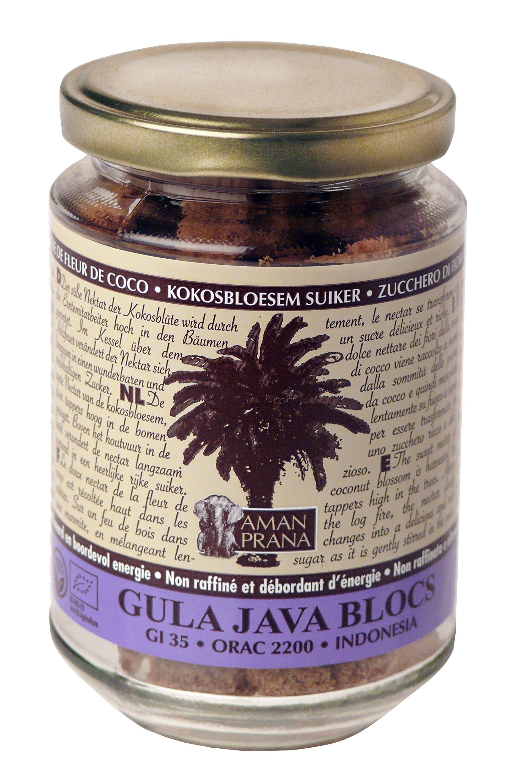 Amanprna Gula Java bloc - Coconut blossom sugar - organic & fair world - cubes 150g - 5.29oz