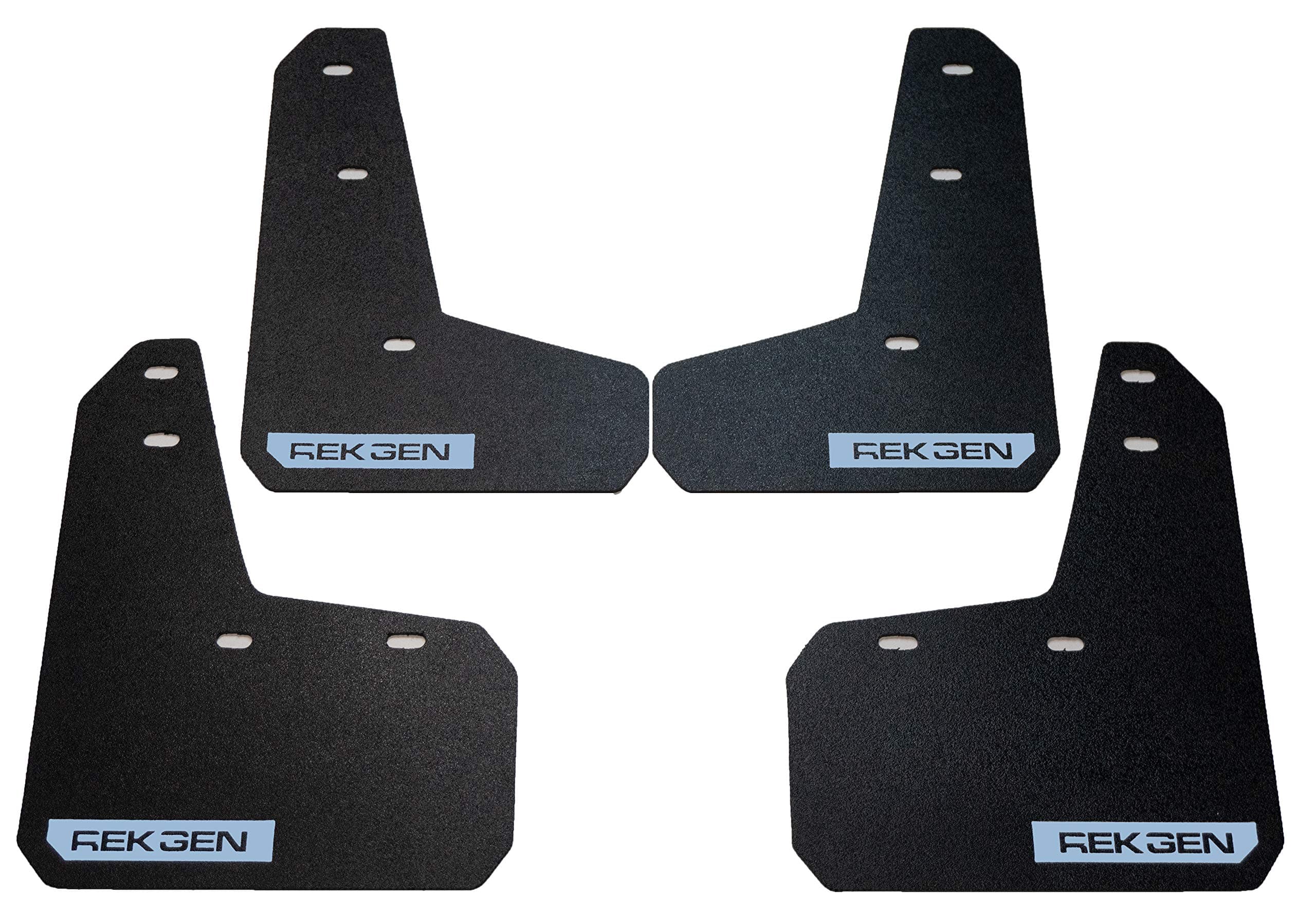 Rek Gen Rally Mud Flaps Compatible with Ford Focus 2012-2018 (Gray Logo)