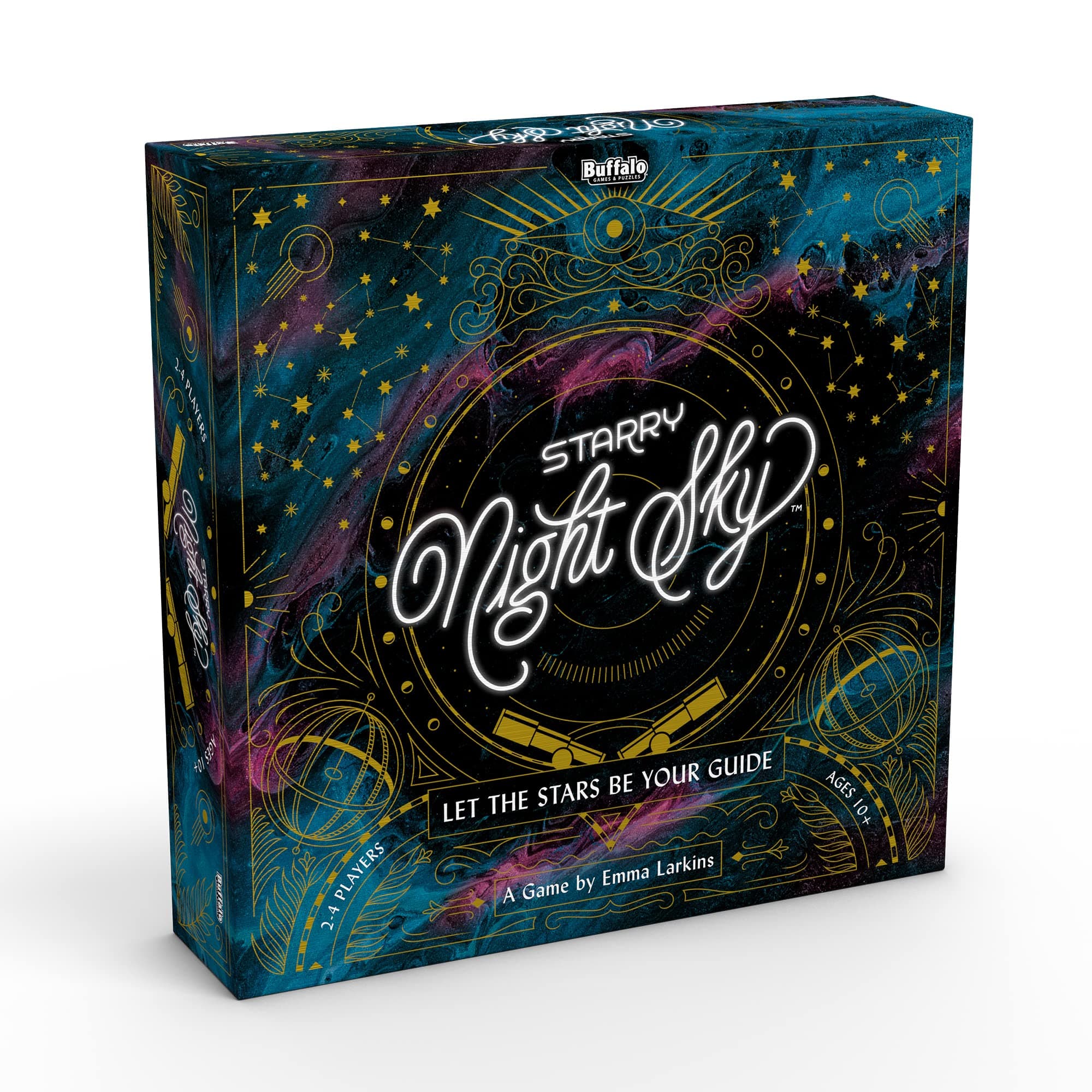 Starry Night Sky Game - Exploration Mission Based competative Sky Mapping Game - Goal Track Oriented Point System - Rich Board Layout with Unique Movement Rules