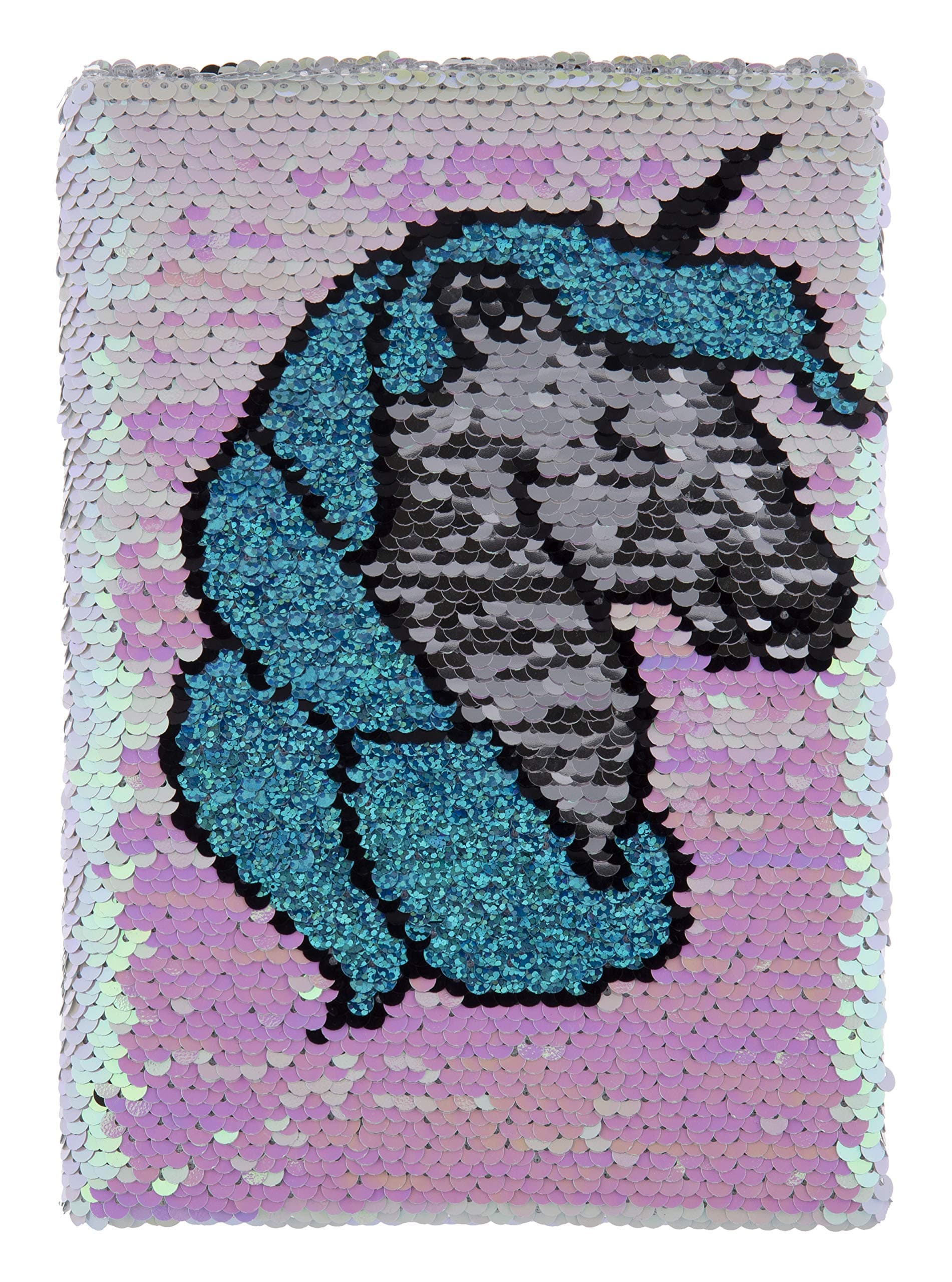 Mirada Glitter Unicorn Sequin Notebook/Diary (Size A5, 80 Pages) Creative Writing Notebook for Kids - Silver