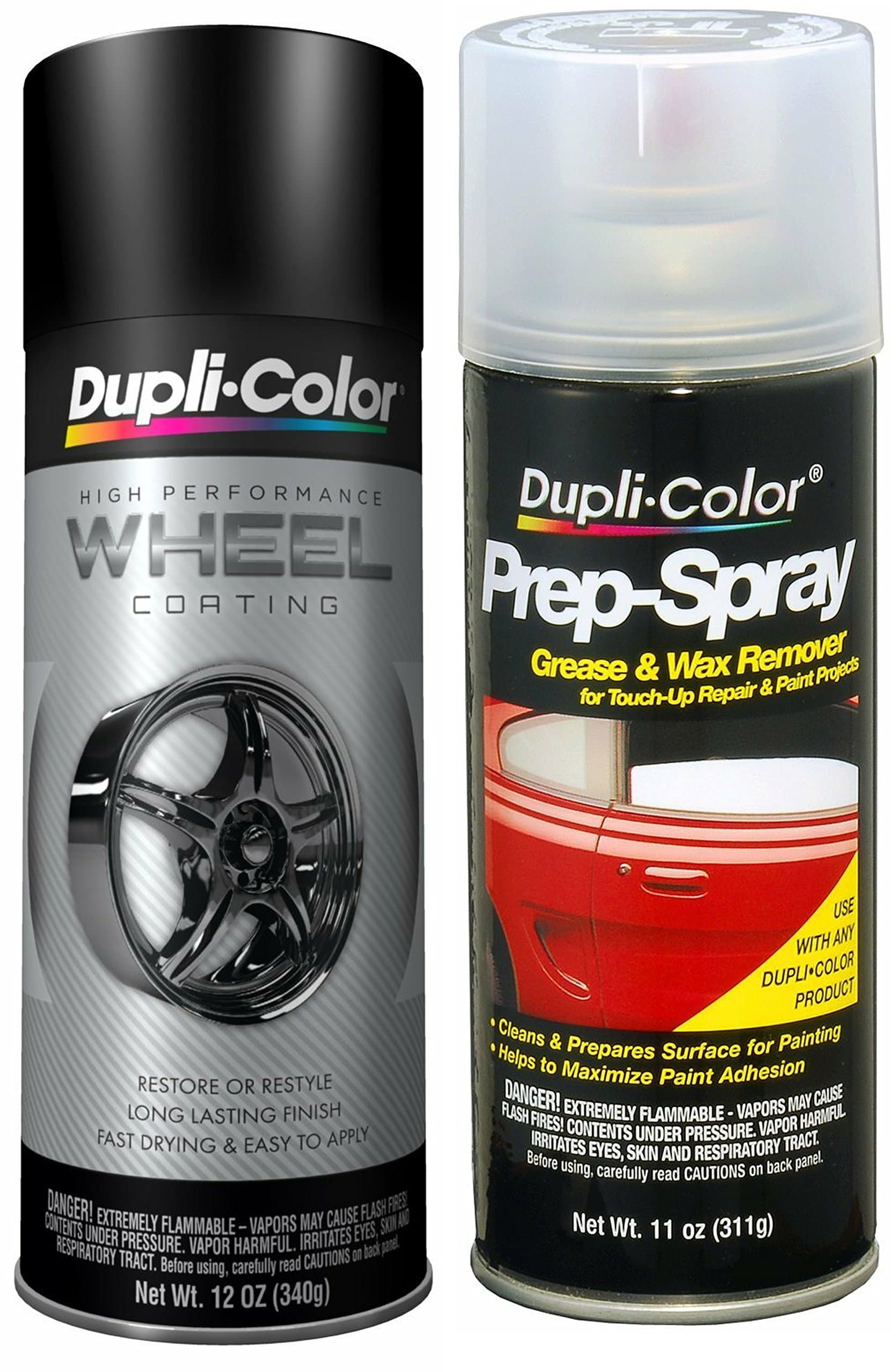 color HWP104 Black High Performance Wheel Paint Bundle with Prep Spray (2 Items)