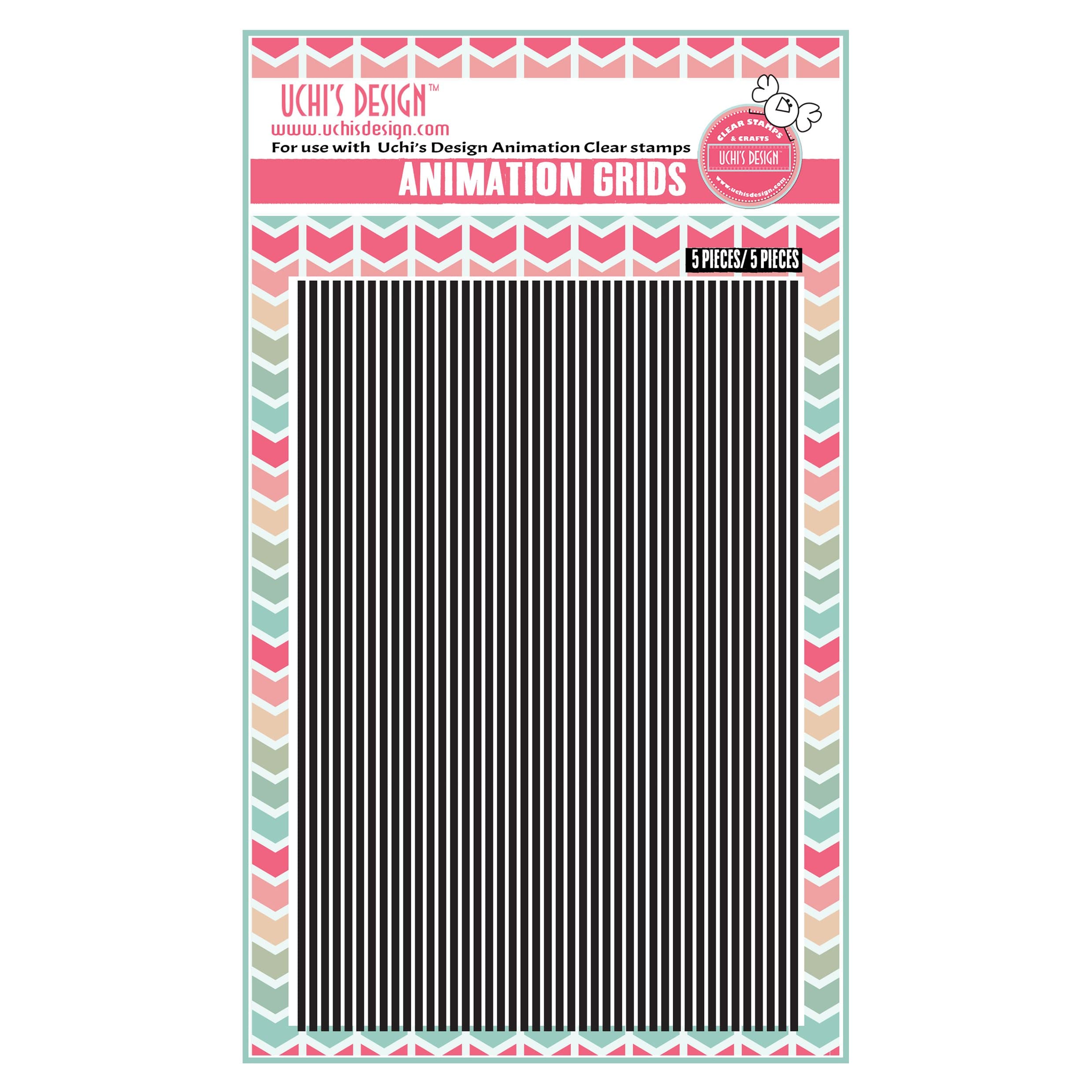 UCHI Design Animation Grid, 22 x 15 x 2 cm, Black